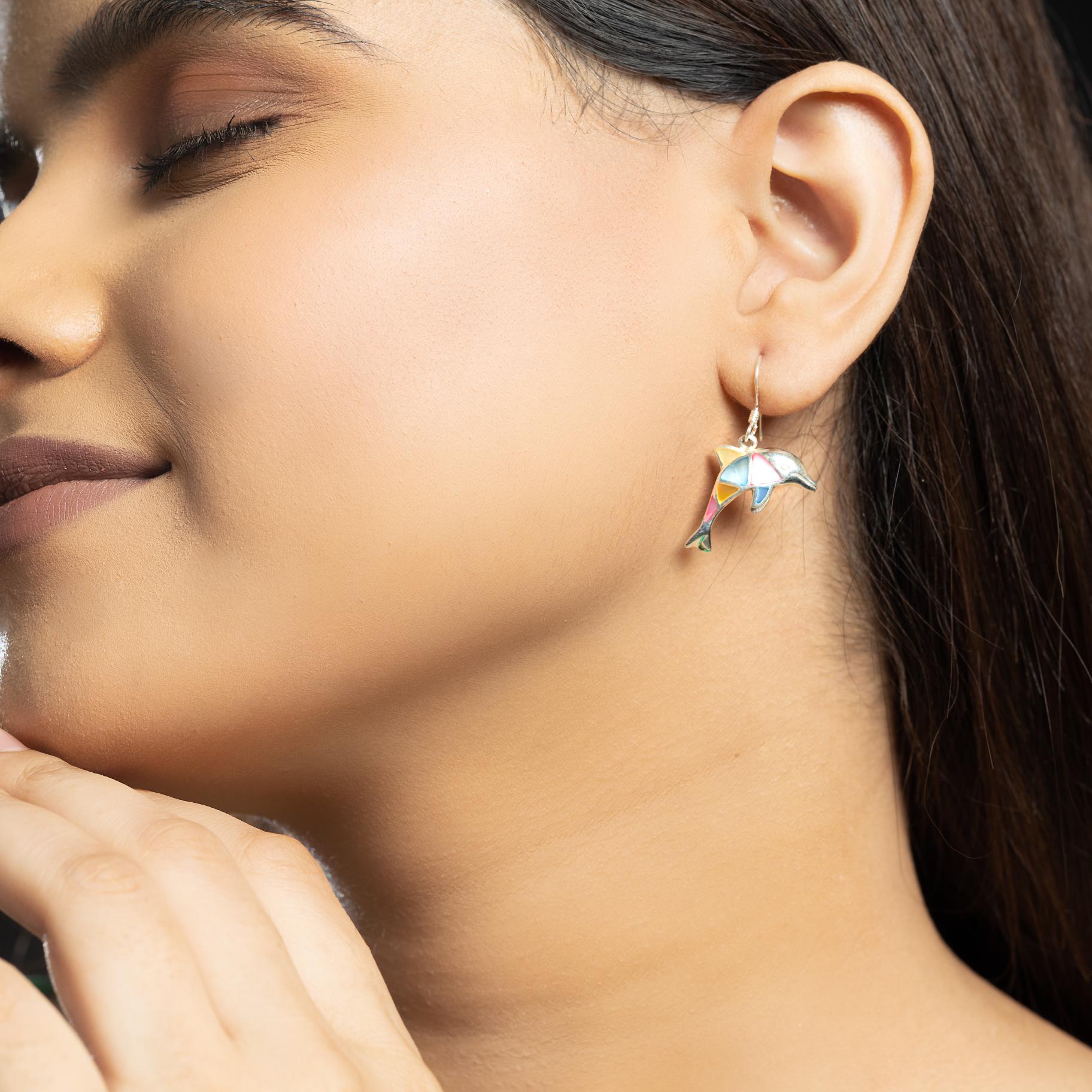 Dolphin Loop Italian Earring