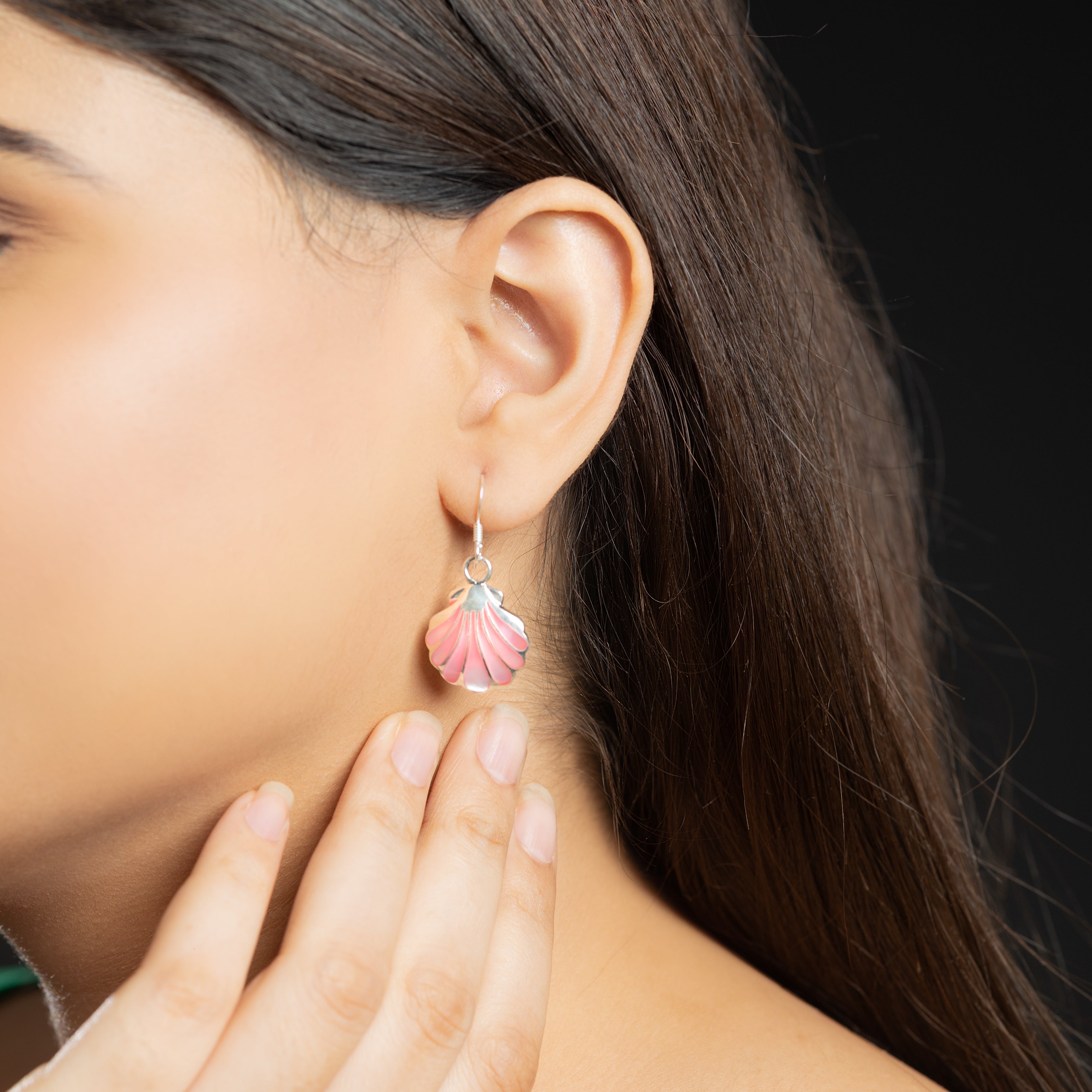 Italian SeaShell Loop Earring
