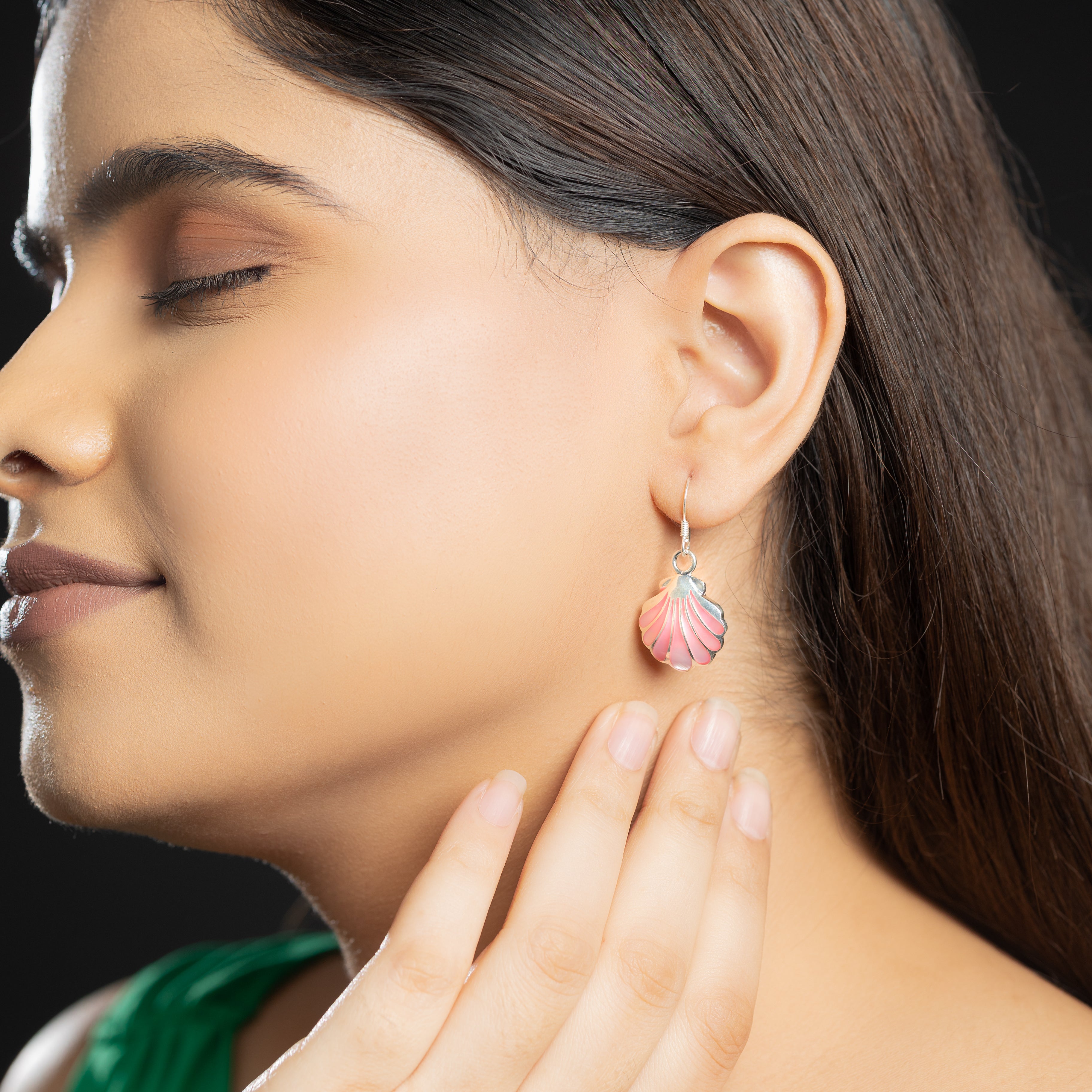 Italian SeaShell Loop Earring