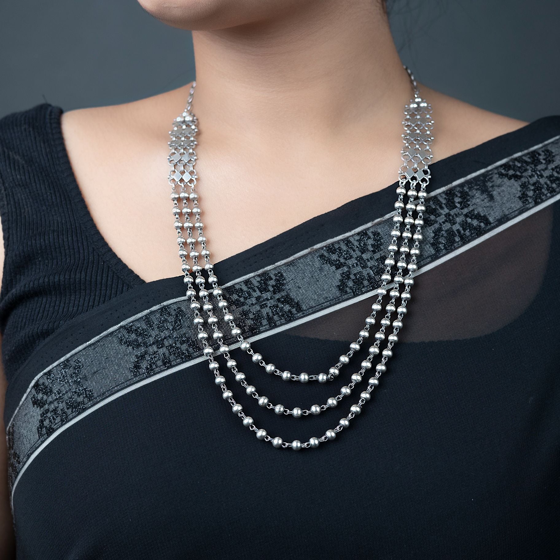 Aesthetic Delicate Triple layered Neckpiece silverhousebyrj