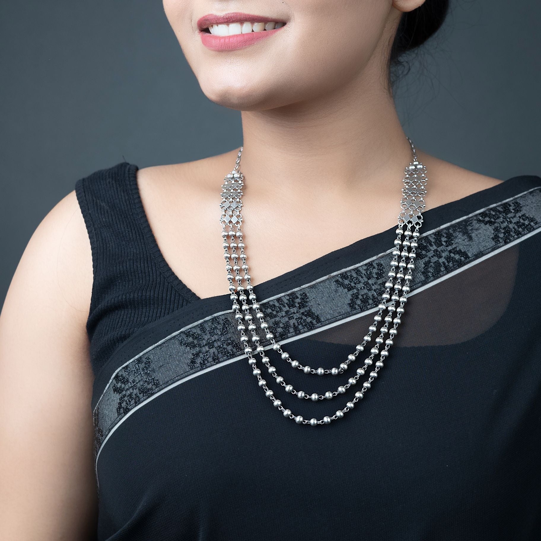Aesthetic Delicate Triple layered Neckpiece silverhousebyrj