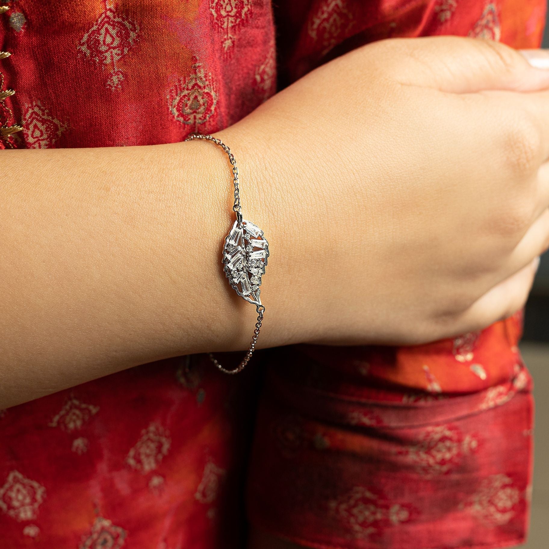 Aesthetic Leaf Designer Sleek Bracelet silverhousebyrj