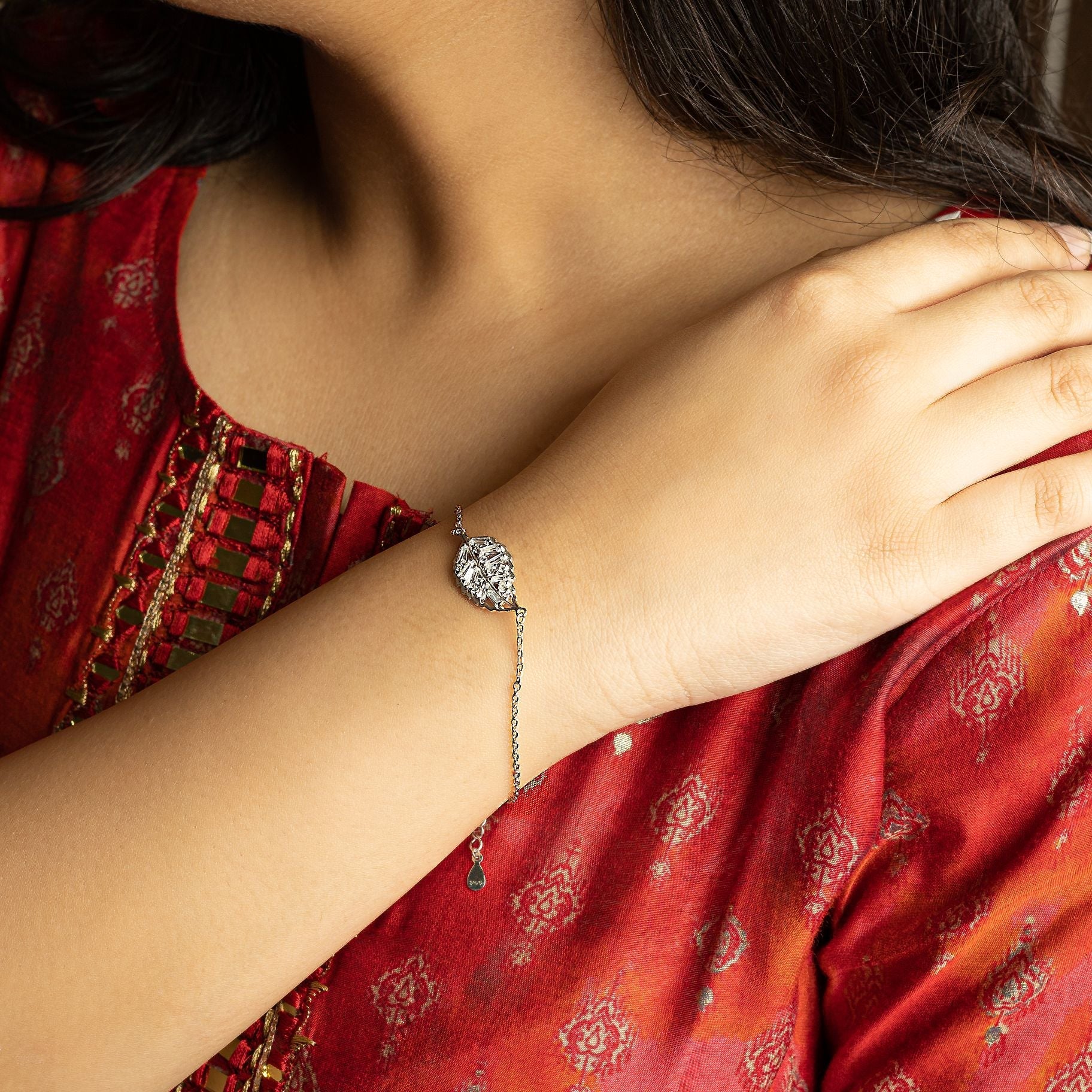 Aesthetic Leaf Designer Sleek Bracelet silverhousebyrj