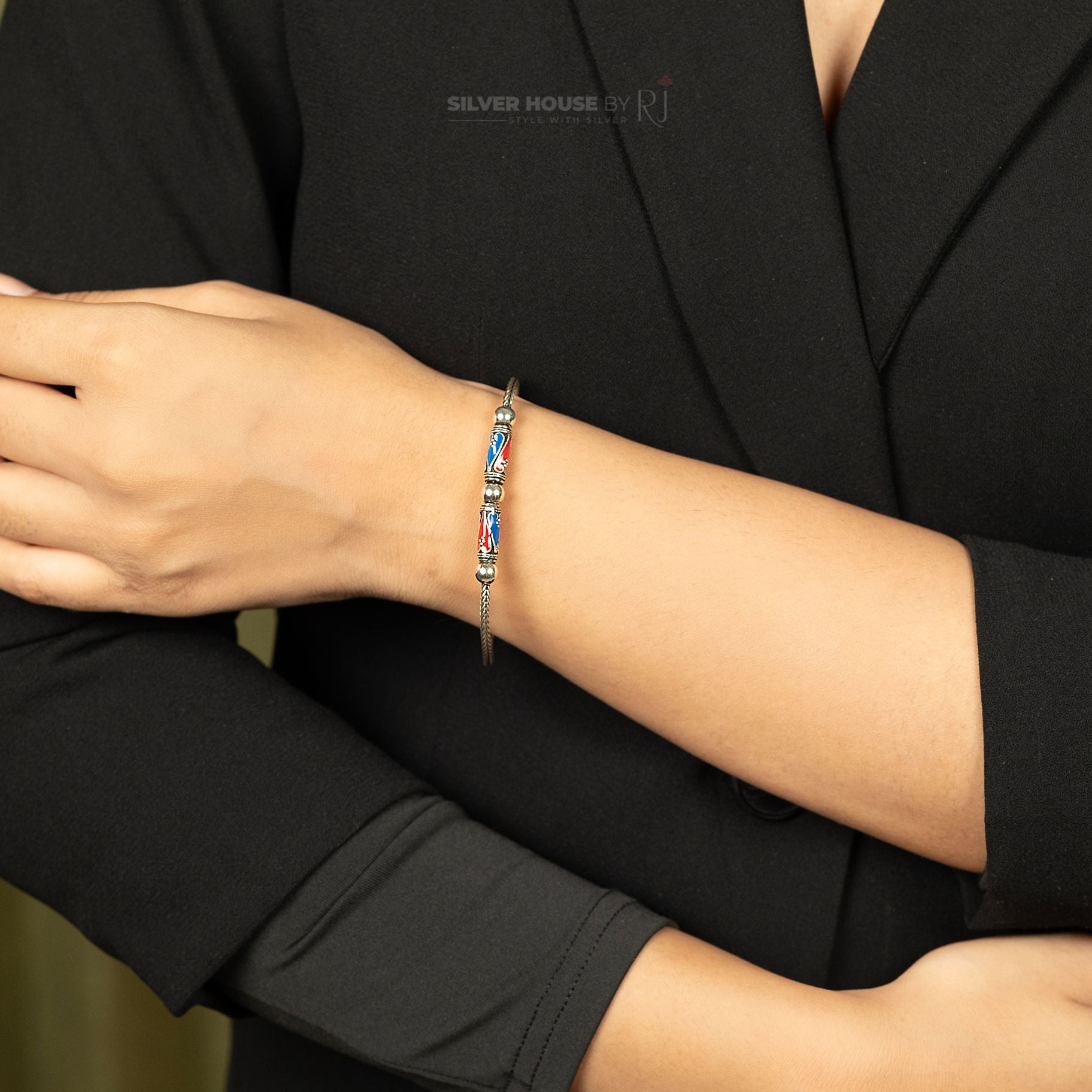 Alluring Meenakari Designer Italian Bracelet silverhousebyrj