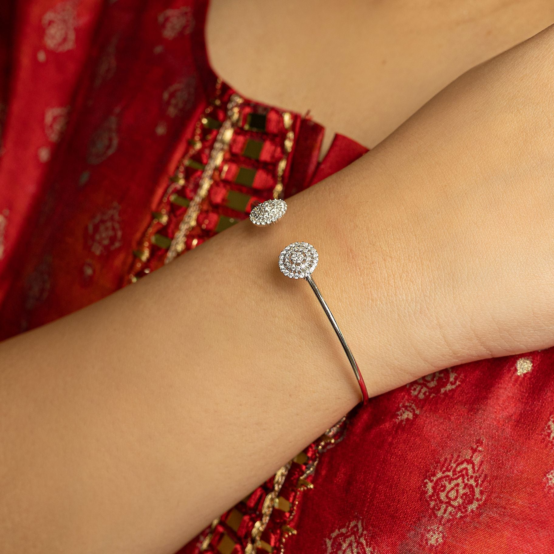Alluring Stone Studded Bangle silverhousebyrj