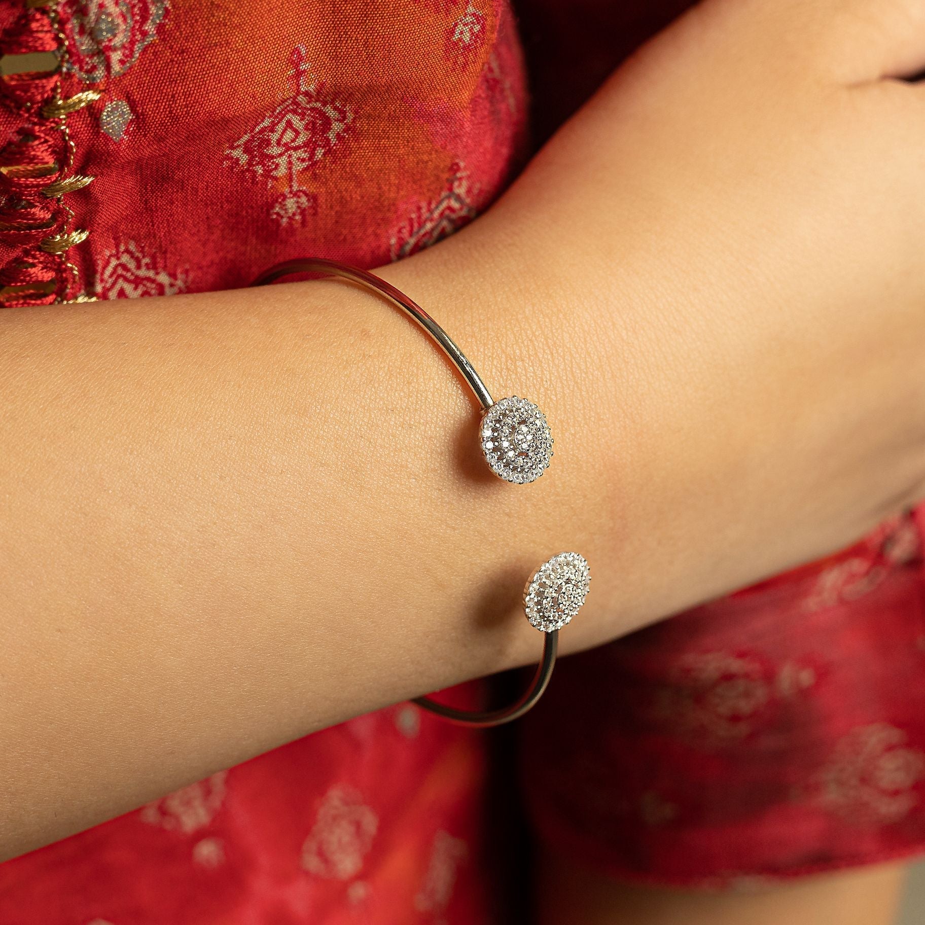 Alluring Stone Studded Bangle silverhousebyrj