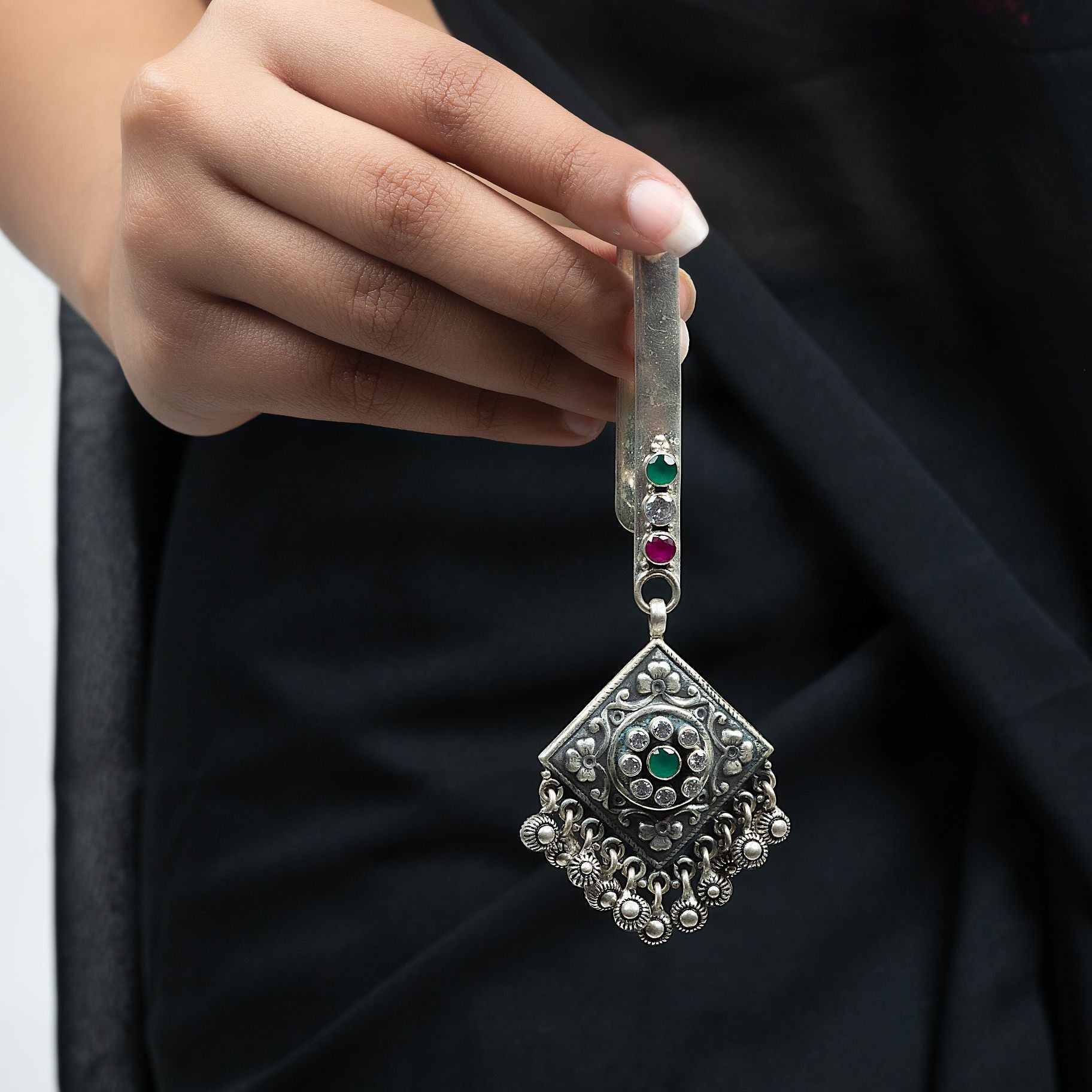 Alluring Symmetrical Waist Key chain With Hanged Ghungroos silverhousebyrj