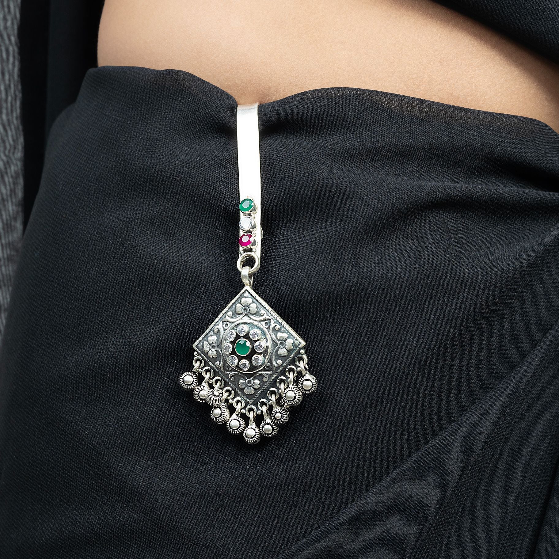 Alluring Symmetrical Waist Key chain With Hanged Ghungroos silverhousebyrj