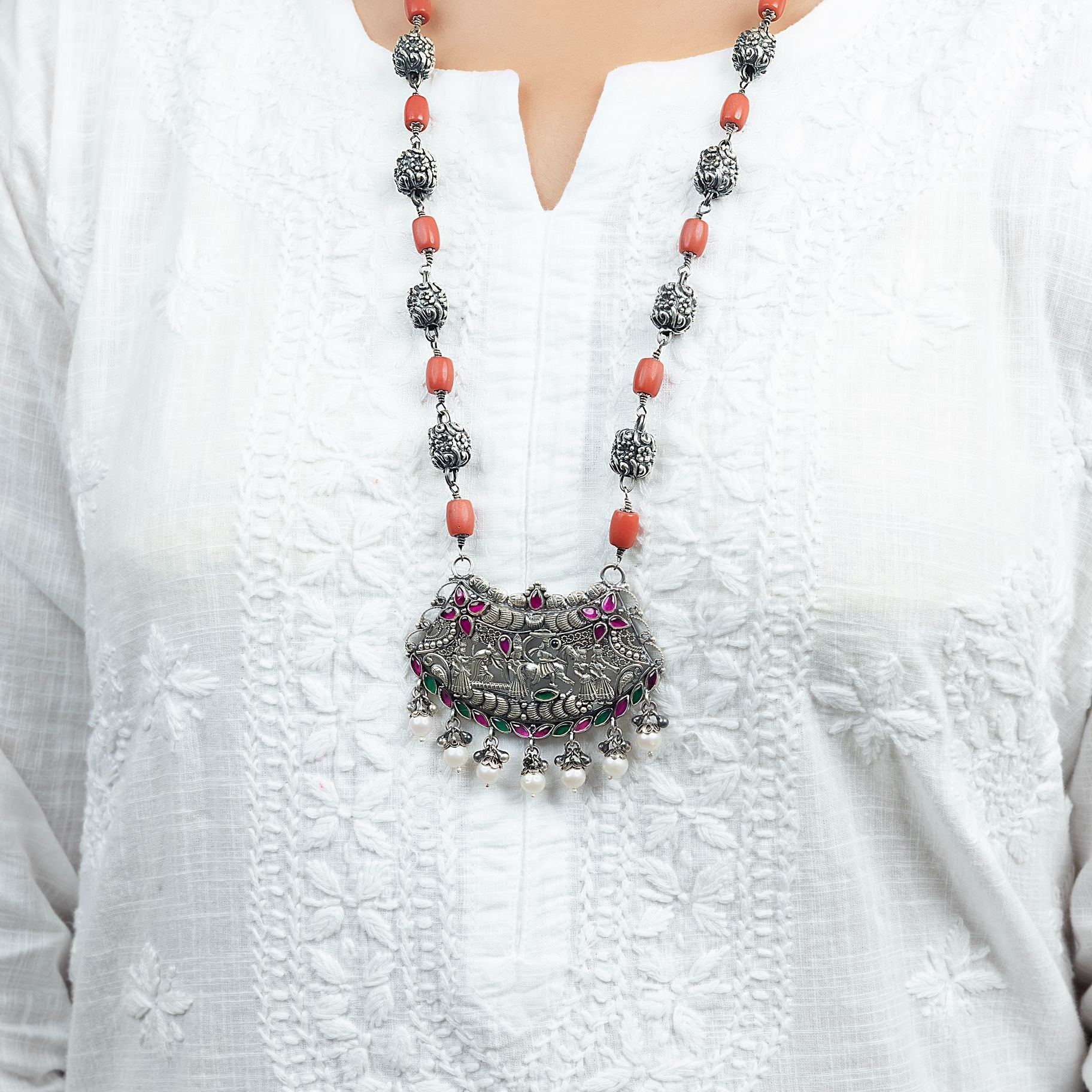 Antique Doli Engraved On Pendant With Classic Chain silverhousebyrj