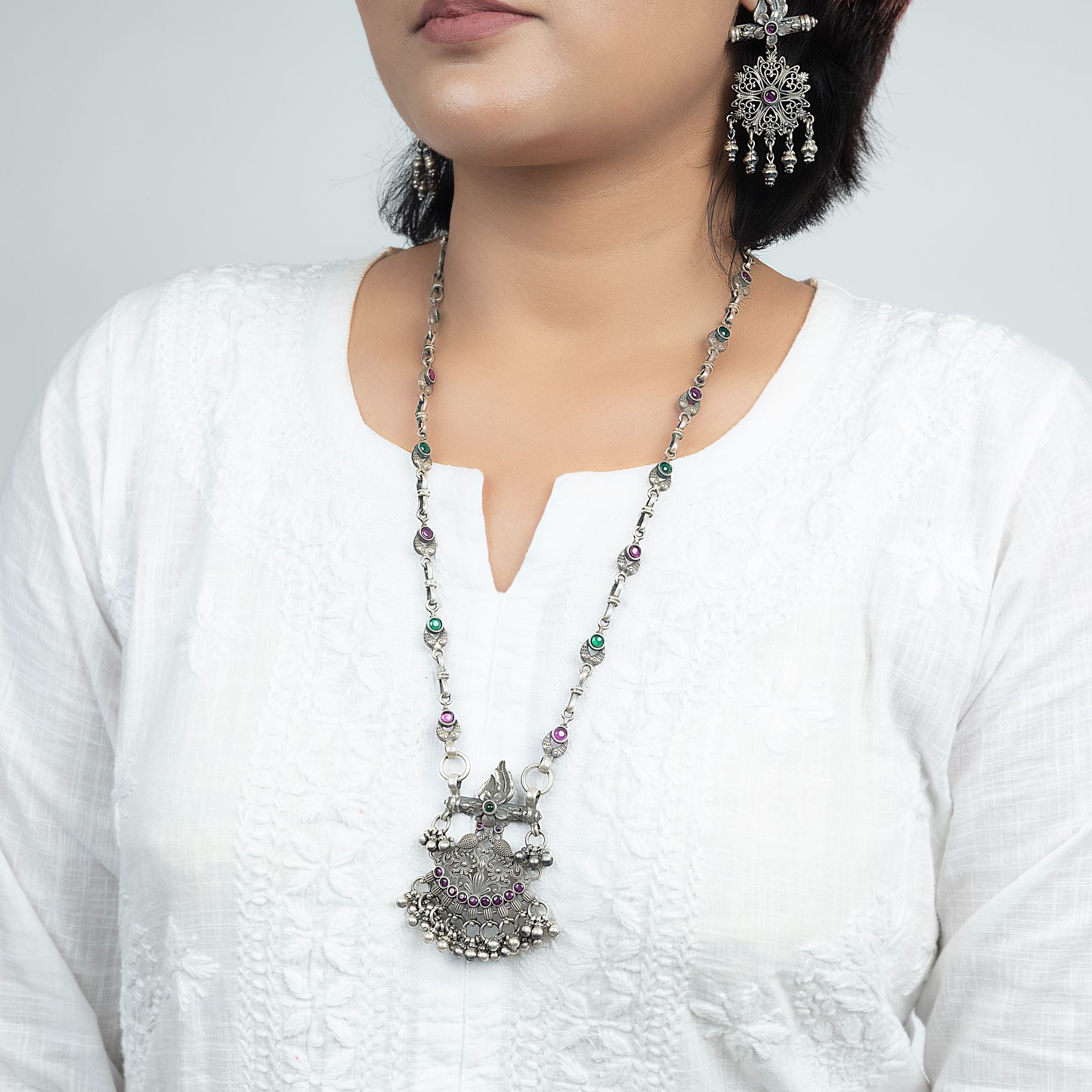 Appealing Long Necklace Set with Delightful Chain silverhousebyrj