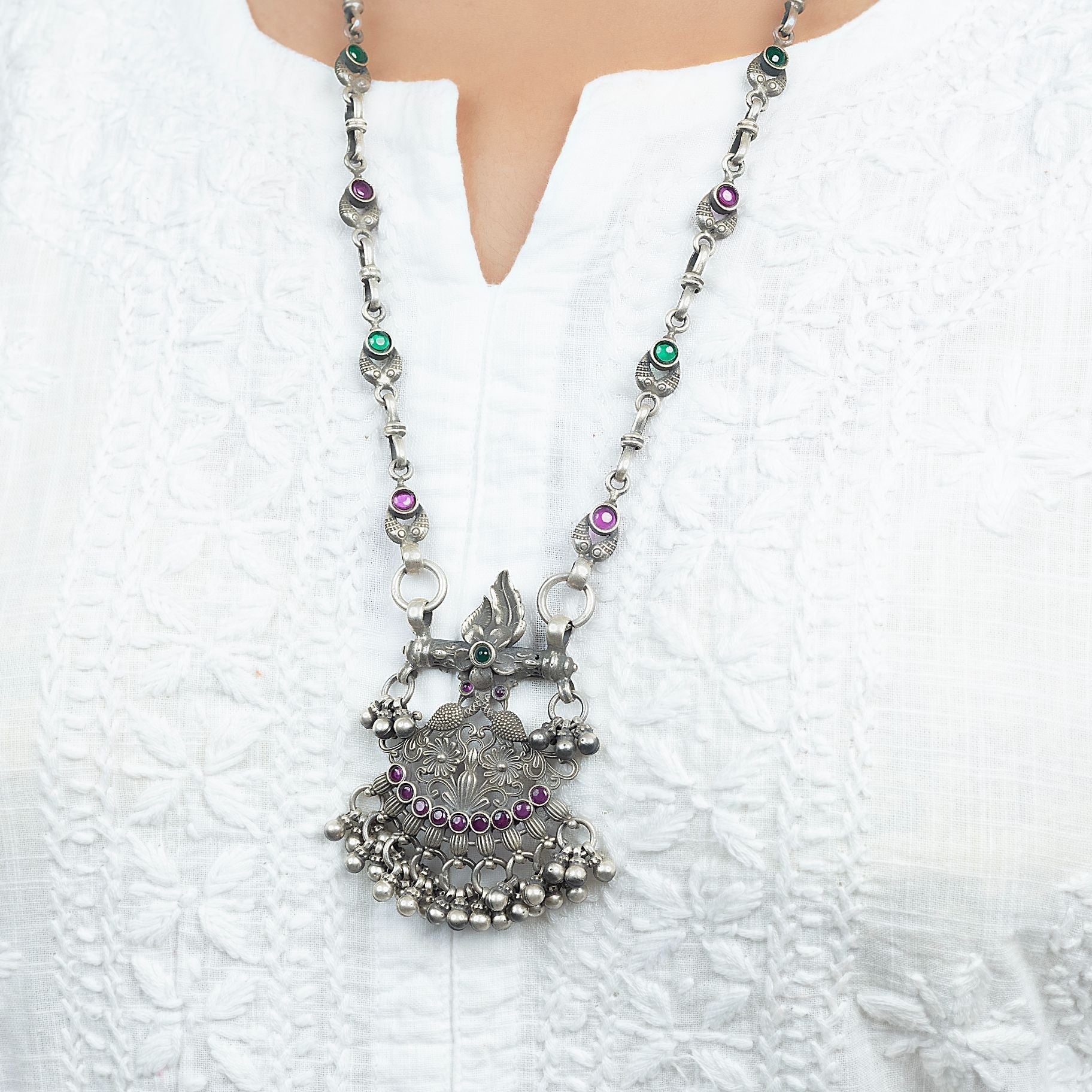 Appealing Long Necklace Set with Delightful Chain silverhousebyrj