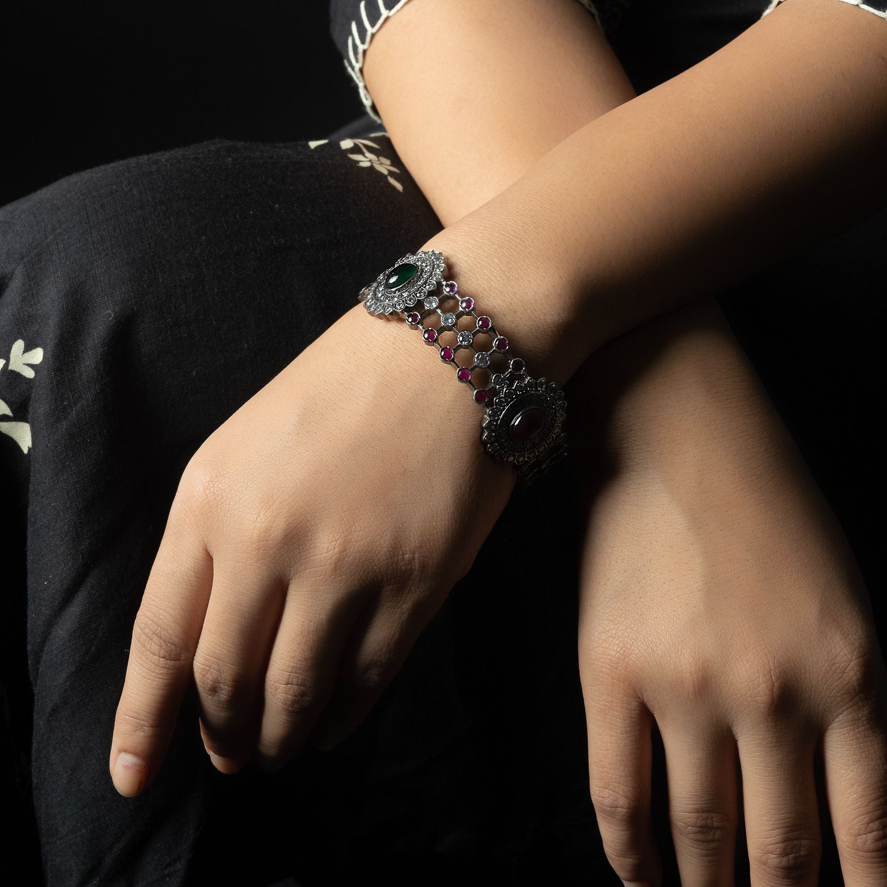 Appealing Stone Studded Kada silverhousebyrj
