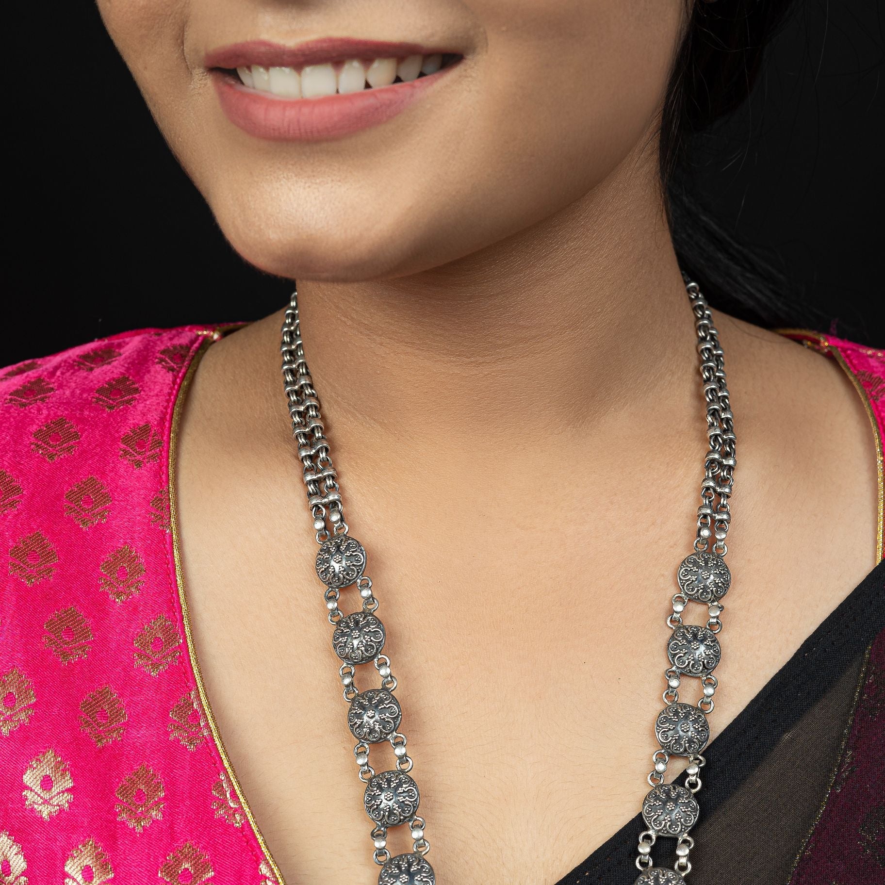 Artistic Waterfall Pendant With Ginni Designer Necklace silverhousebyrj