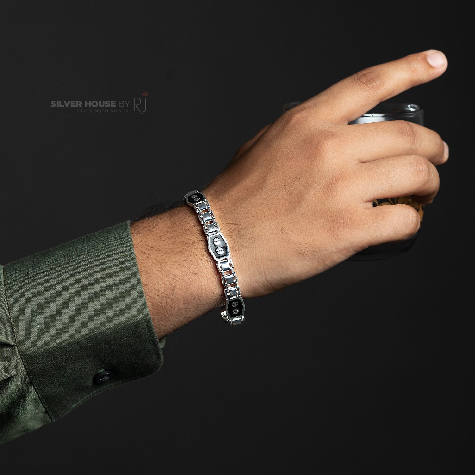Black Meenakari Italian Bracelet silverhousebyrj