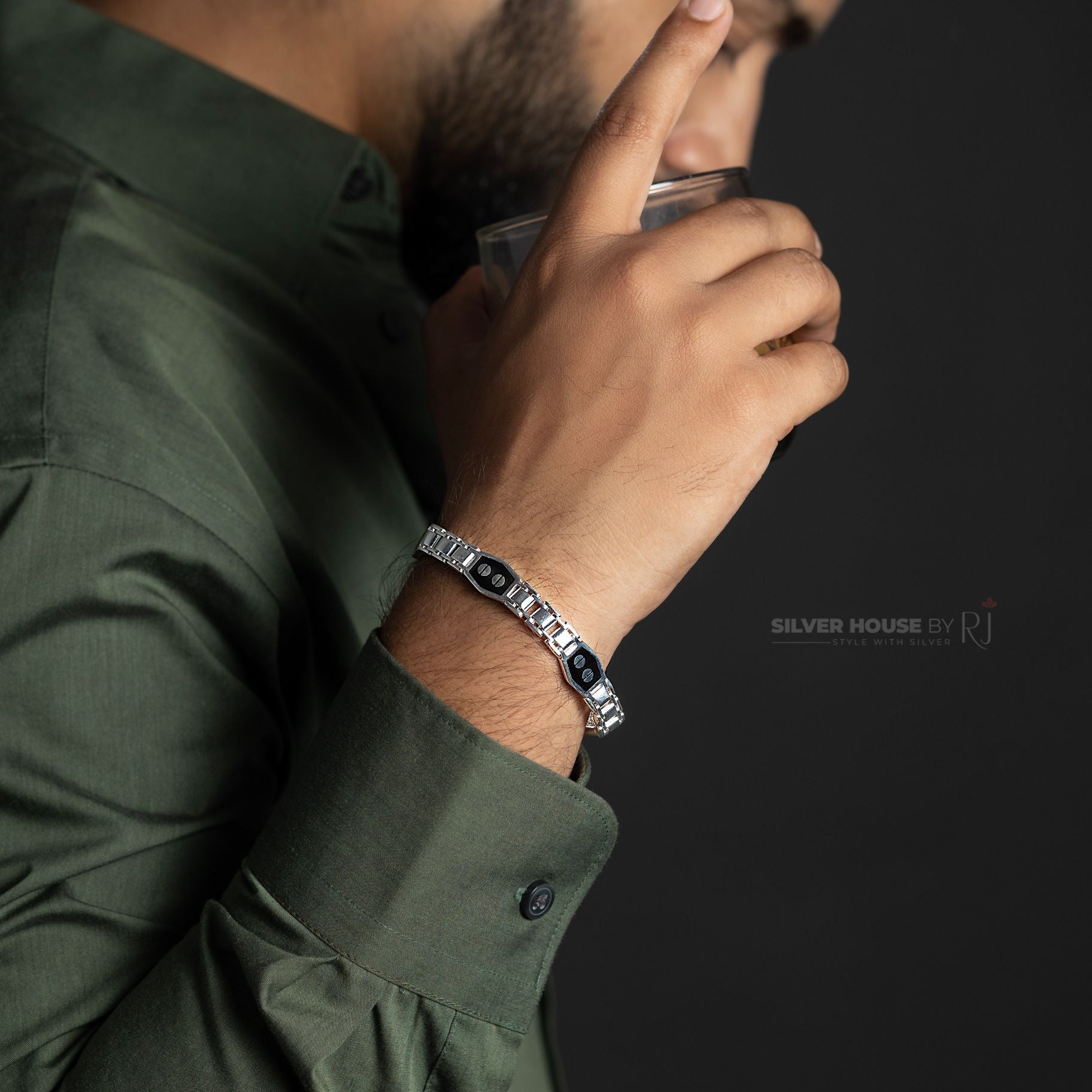 Black Meenakari Italian Bracelet silverhousebyrj