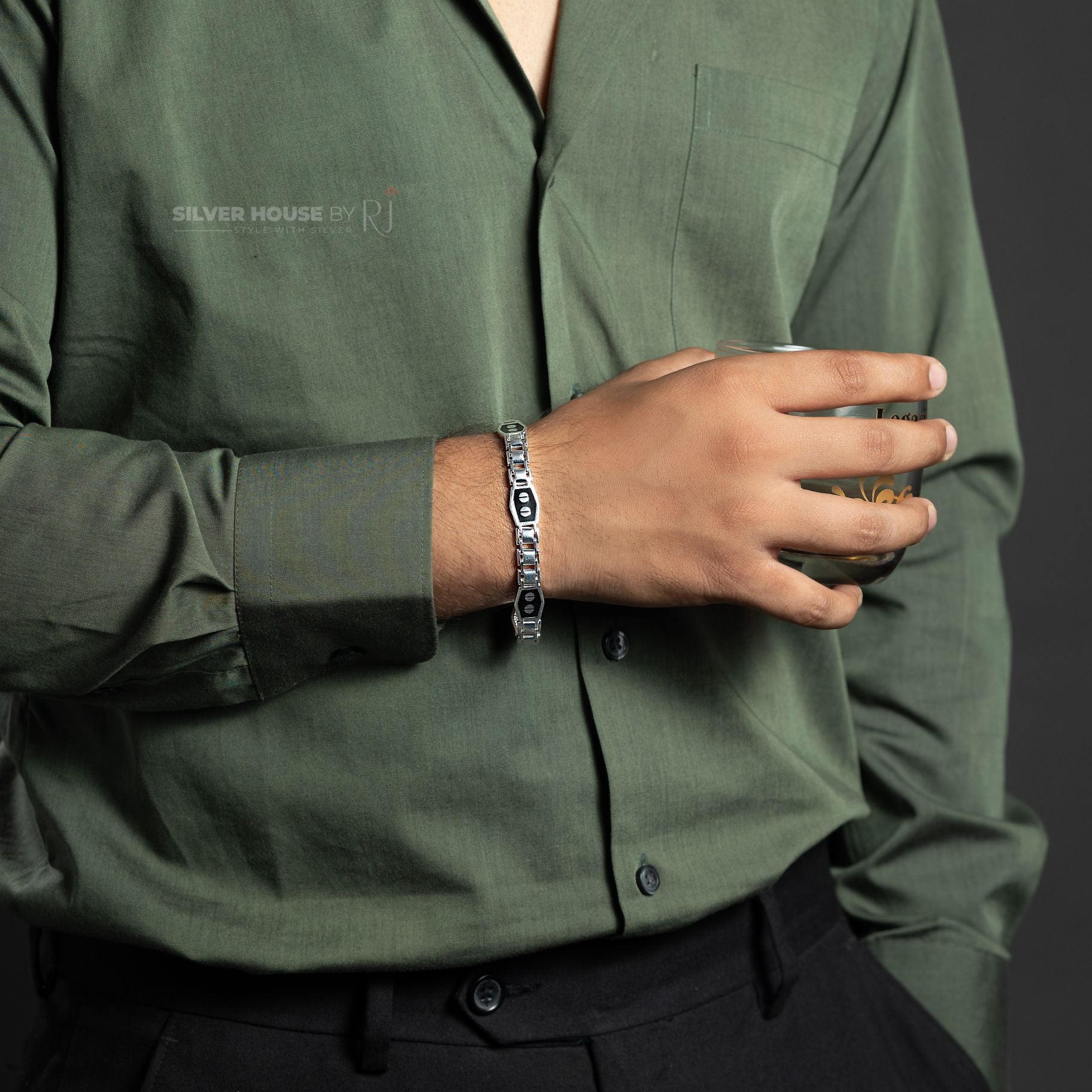 Black Meenakari Italian Bracelet silverhousebyrj