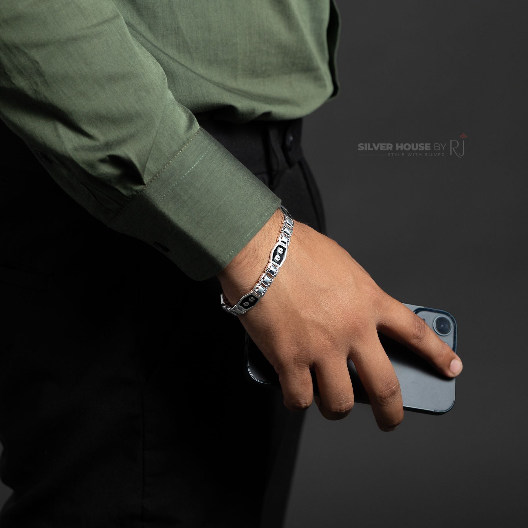 Black Meenakari Italian Bracelet silverhousebyrj
