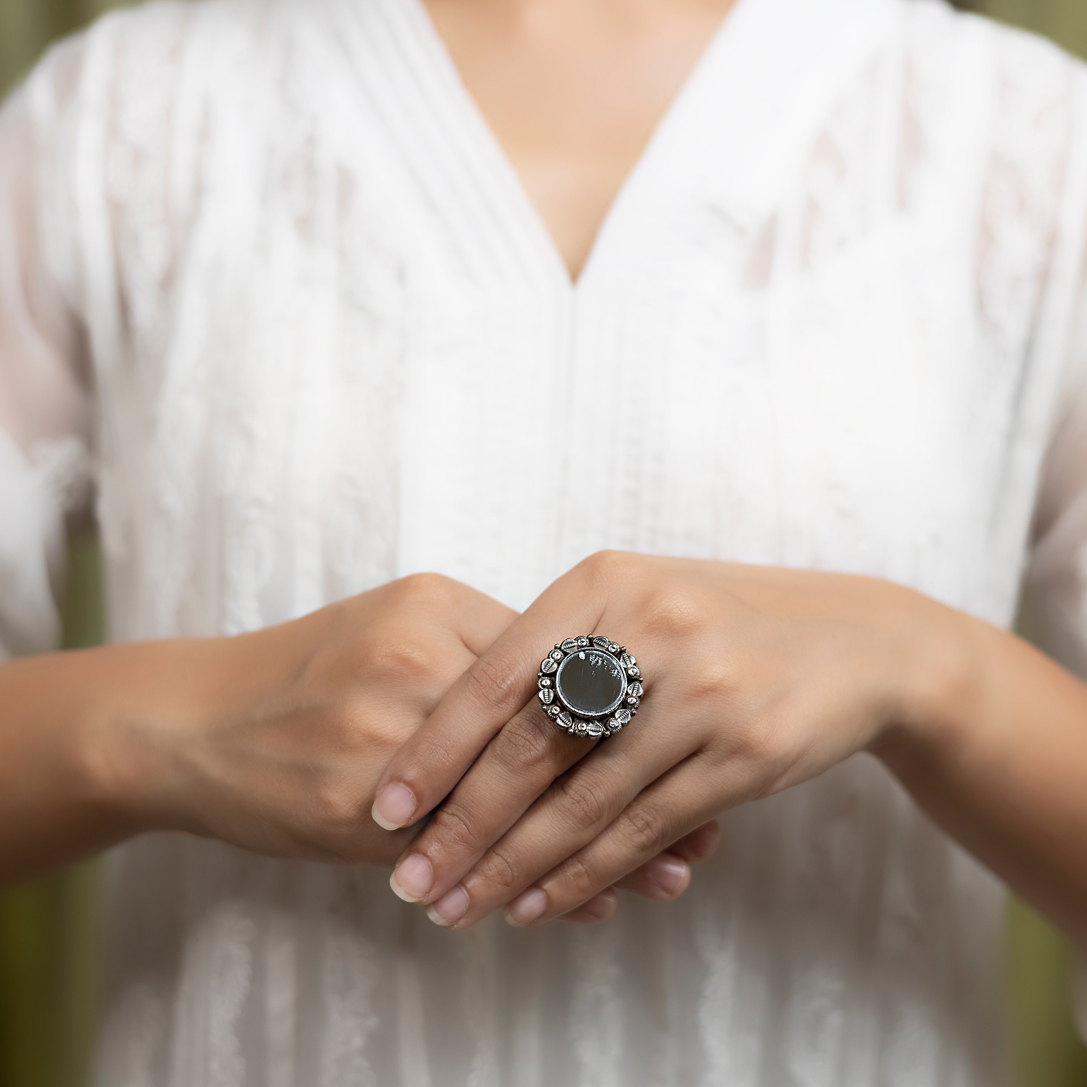 Captivating Delight Mirror Ring with a Unique Flair silverhousebyrj