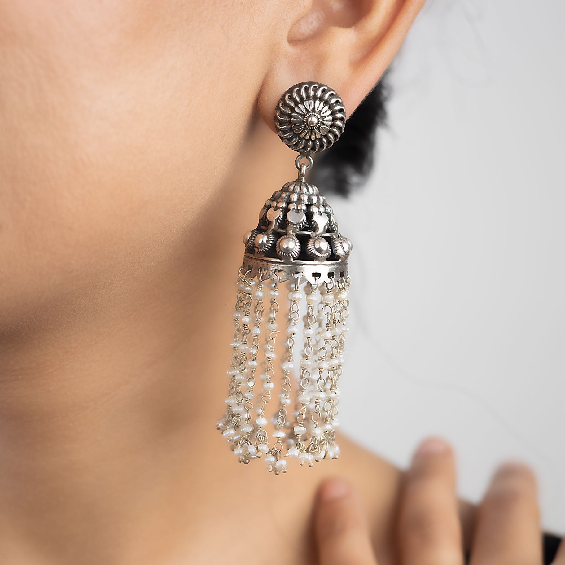 Chandelier Jhumka silverhousebyrj