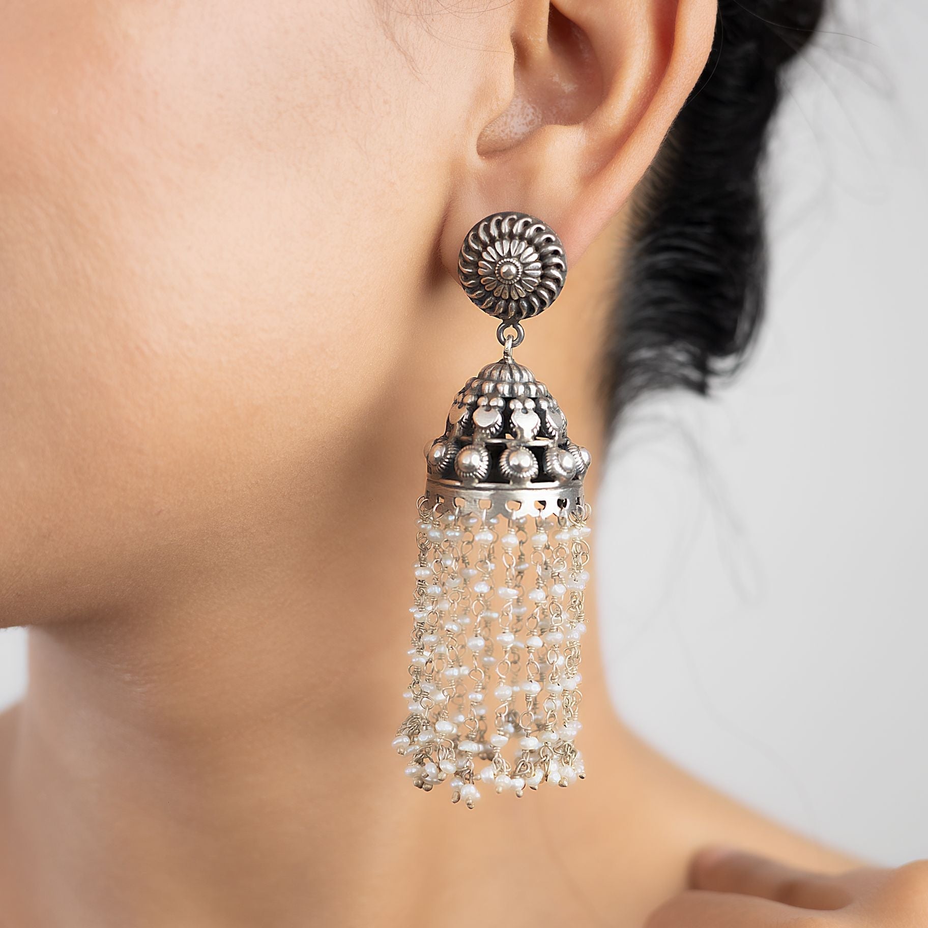 Chandelier Jhumka silverhousebyrj