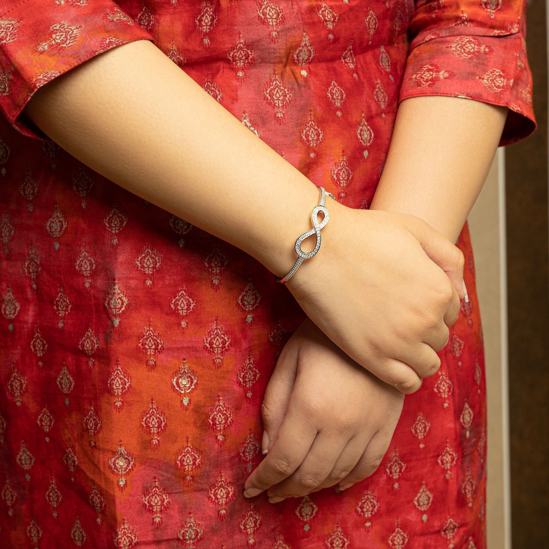 Charming Infinite Rhodium Plated Bangle silverhousebyrj