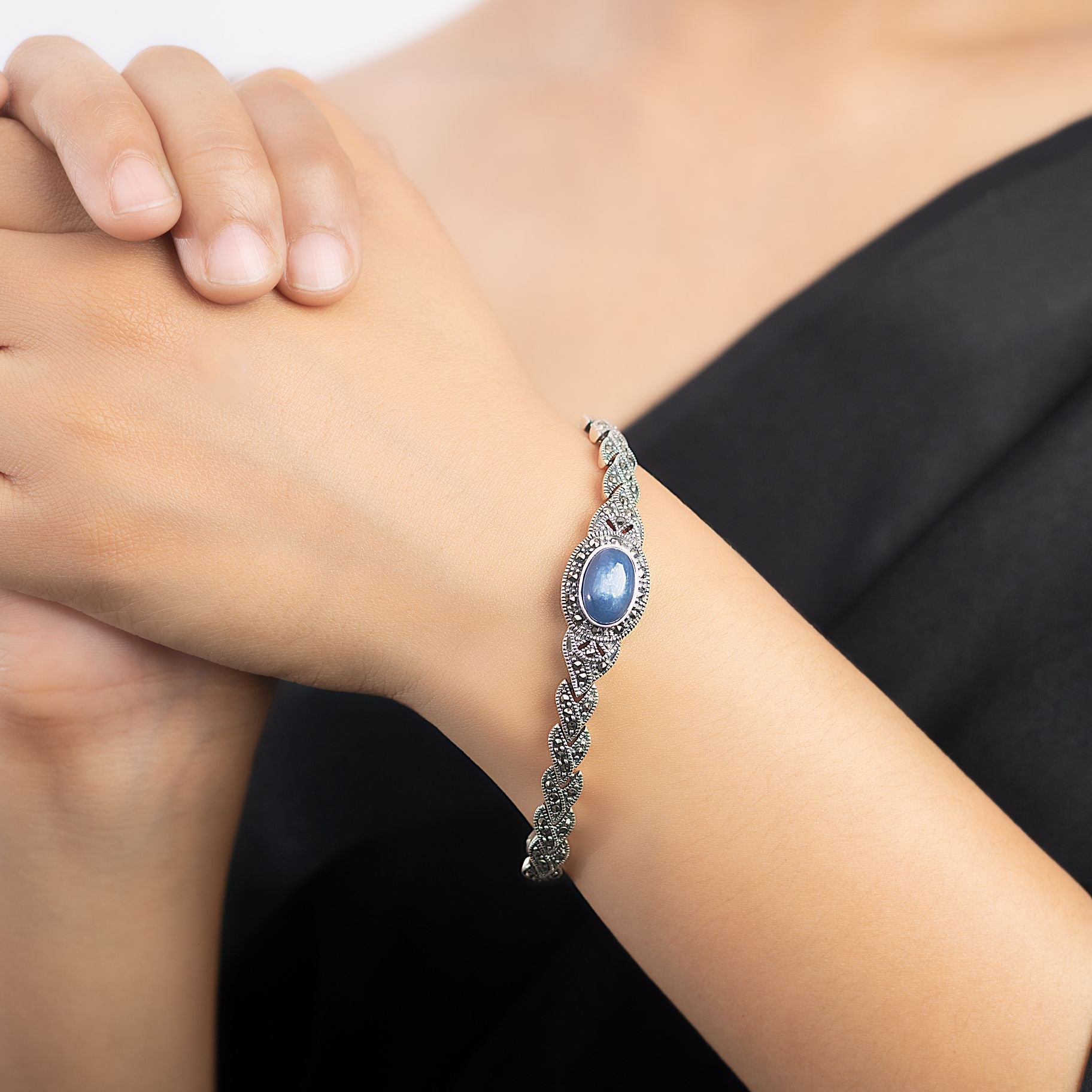 Charming Marcasite Silver Bracelet silverhousebyrj