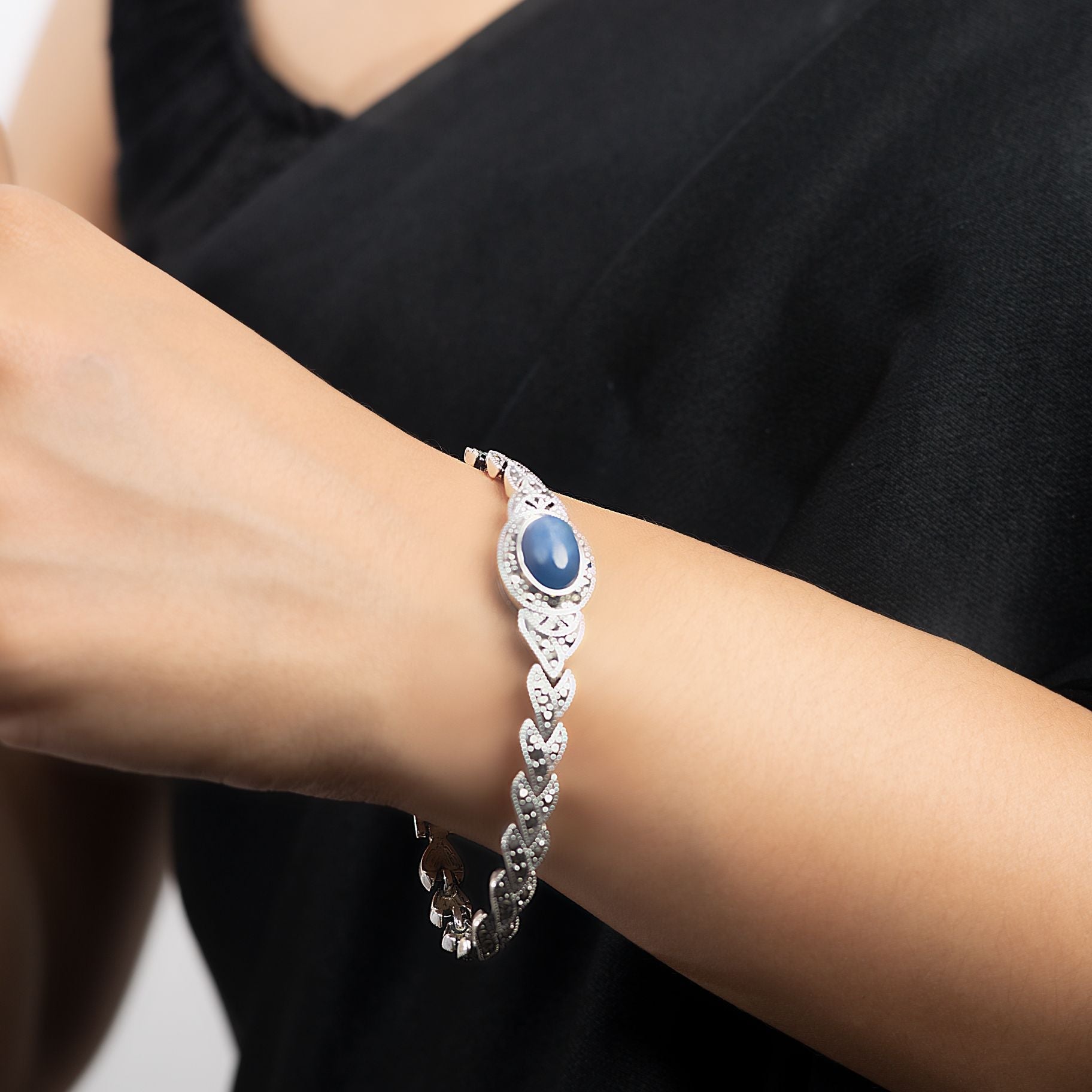 Charming Marcasite Silver Bracelet silverhousebyrj