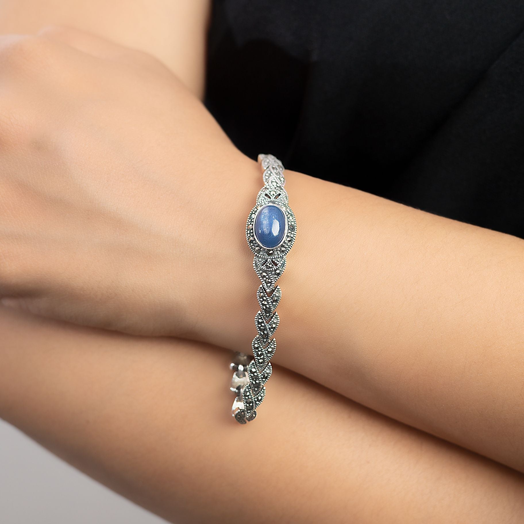 Charming Marcasite Silver Bracelet silverhousebyrj