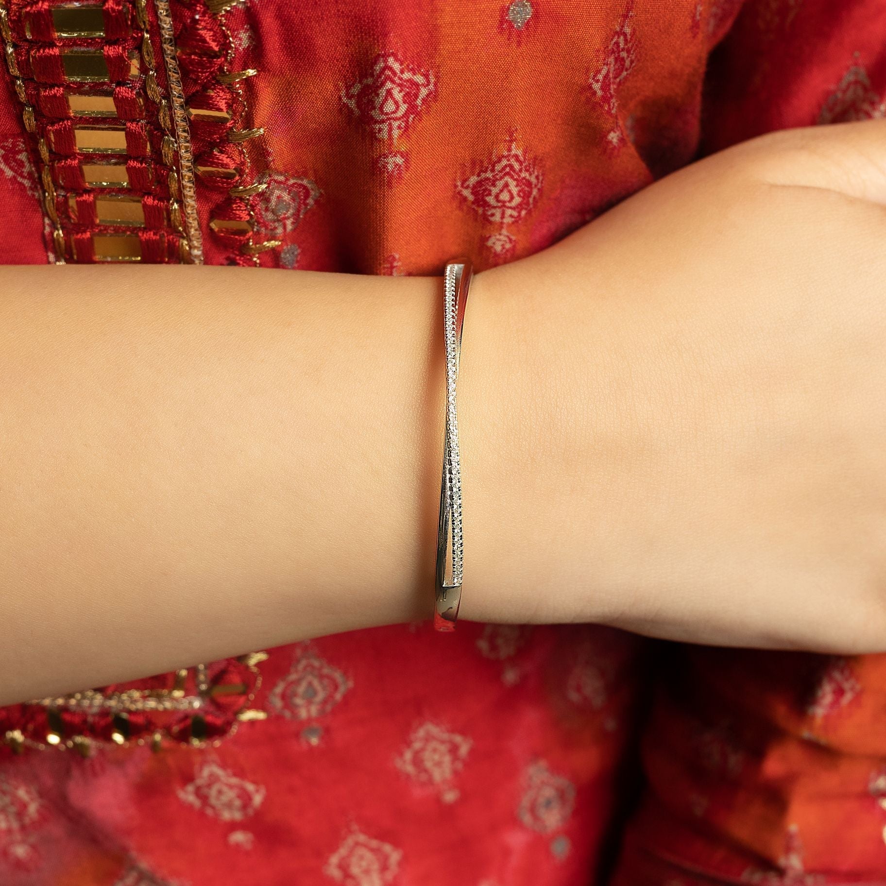 Charming Stone Studded Bangle silverhousebyrj