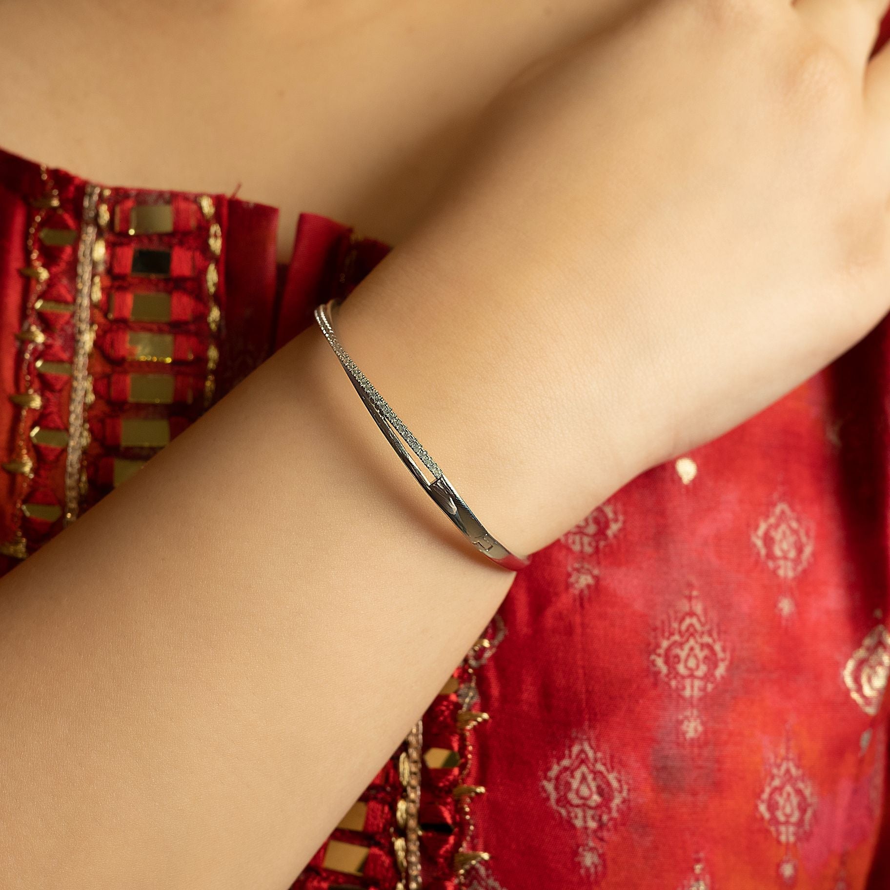 Charming Stone Studded Bangle silverhousebyrj