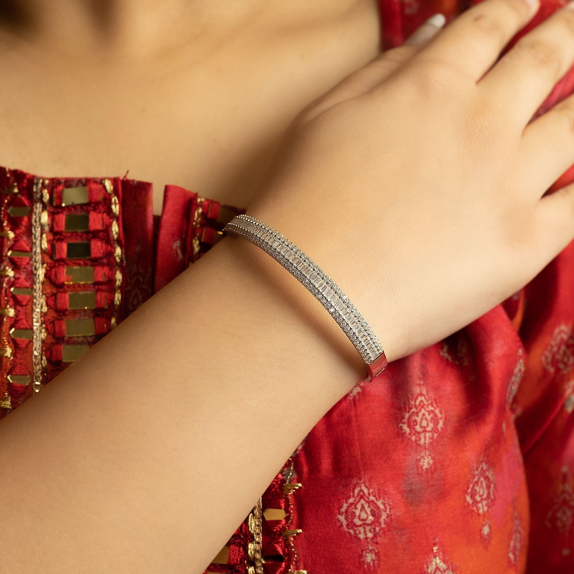 Charming Stone Studded Bangle silverhousebyrj