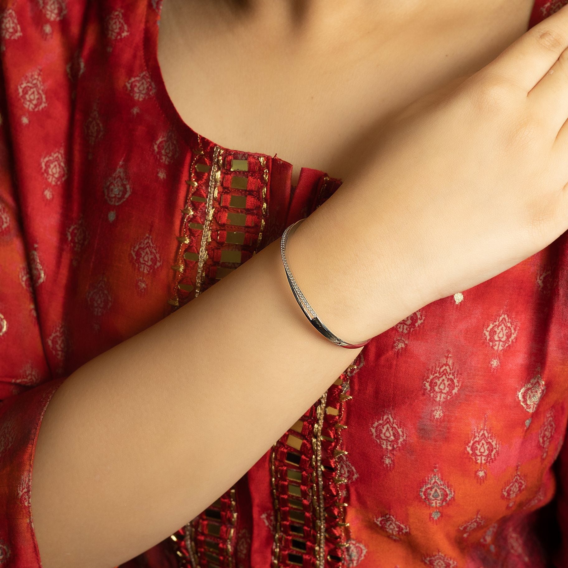 Charming Stone Studded Bangle silverhousebyrj