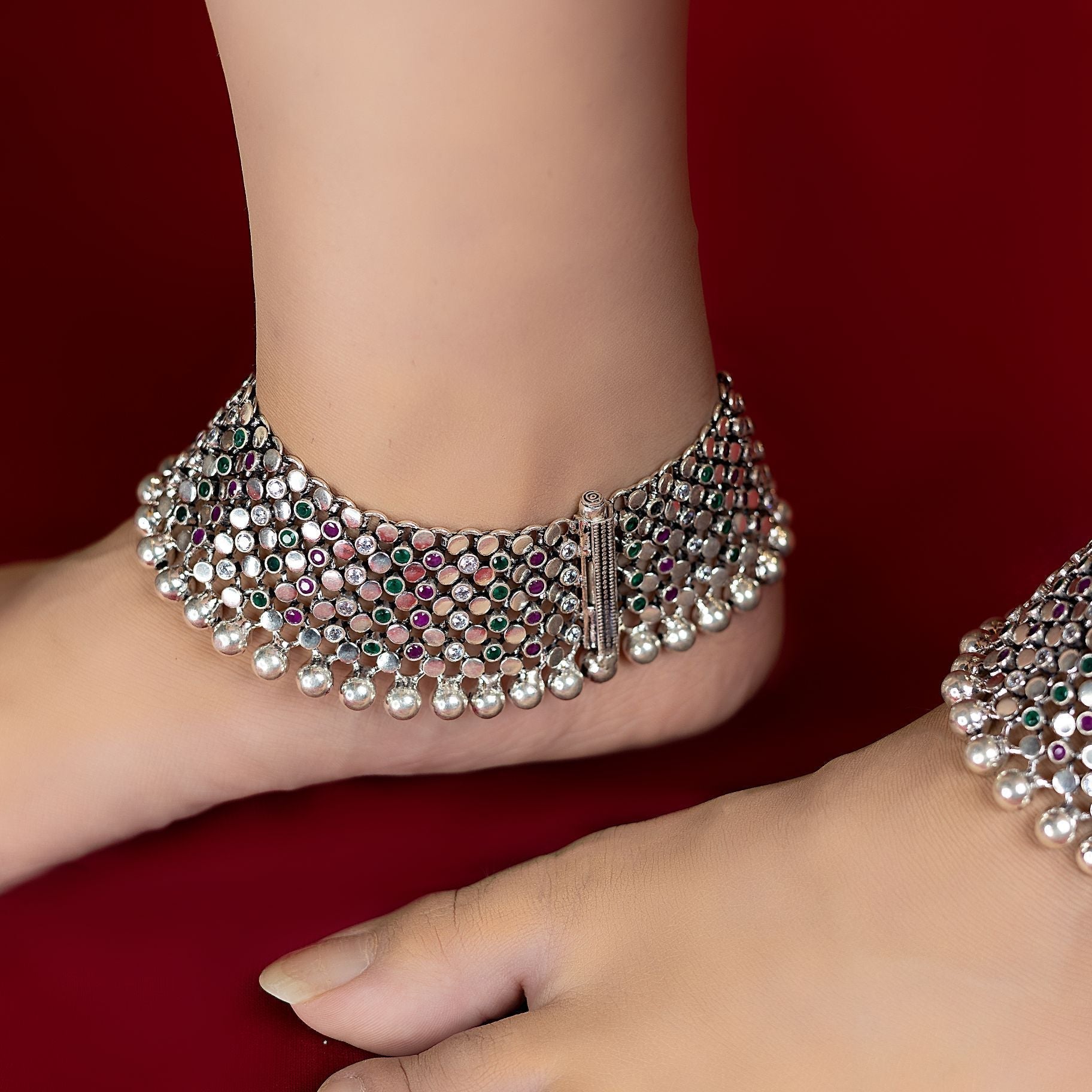 Classic Jali Ball Anklet silverhousebyrj