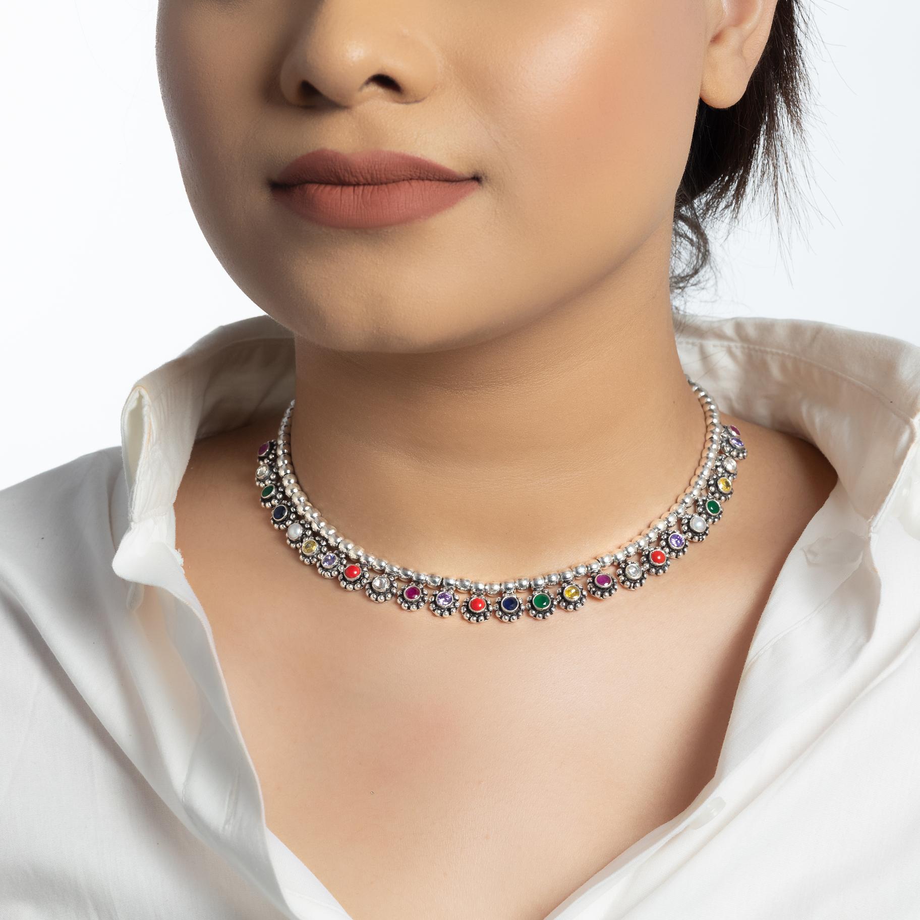 Navratan  Necklace