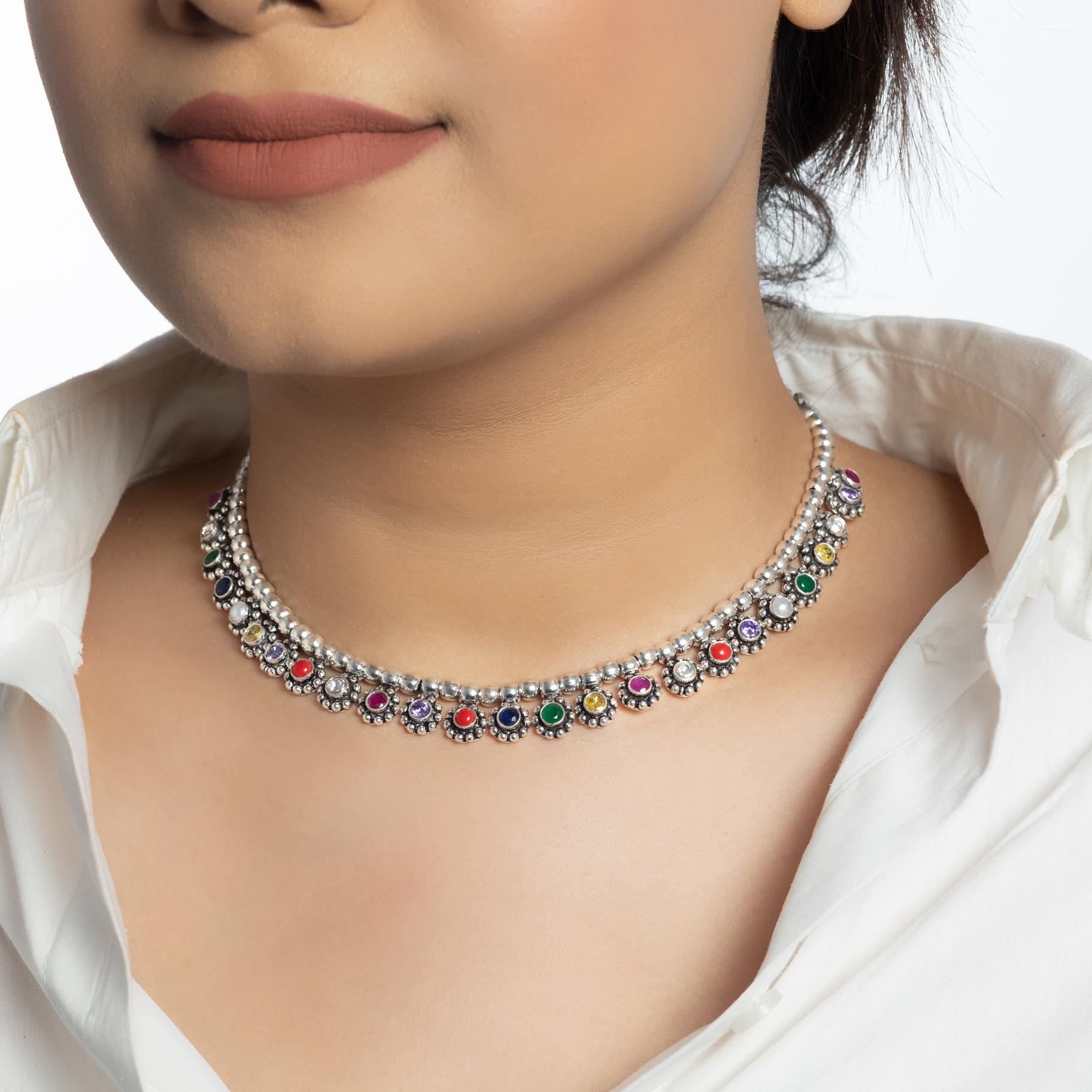 Navratan  Necklace