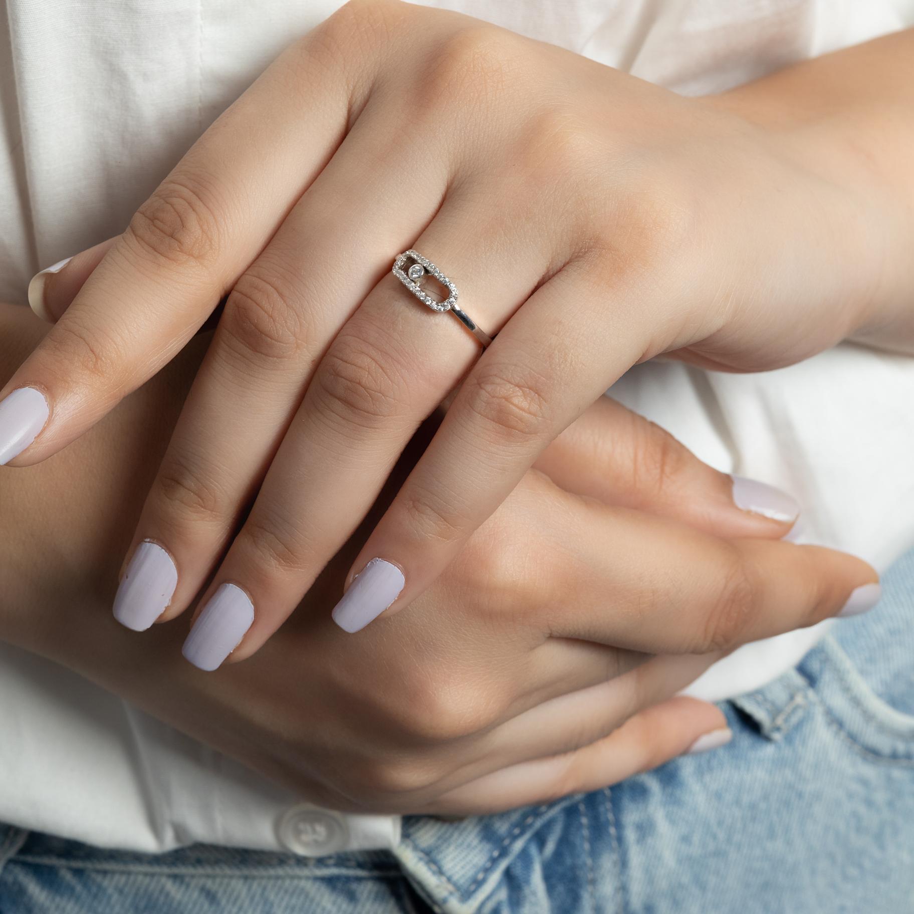 Movable Stone Studded Ring