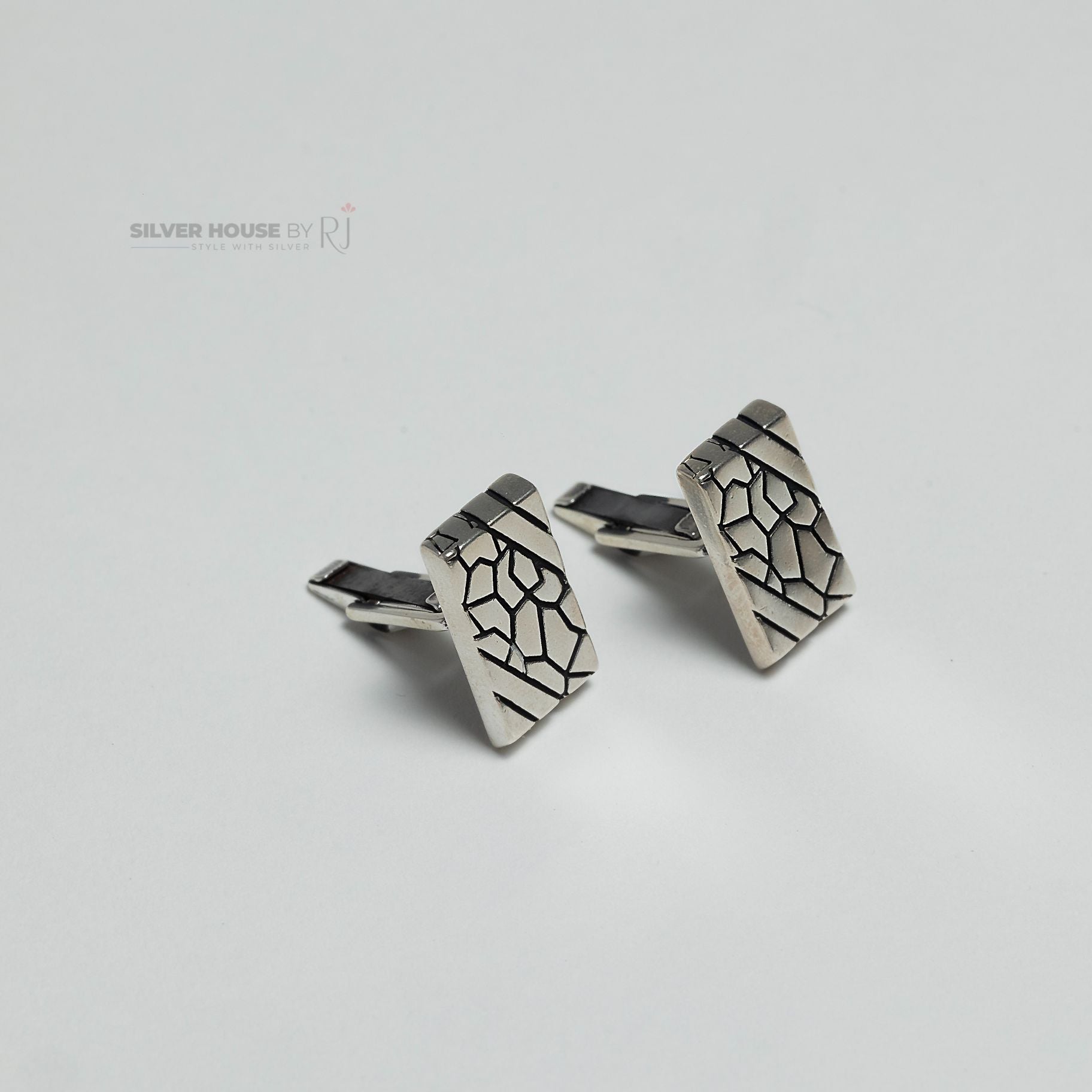 Cracked Designer Cufflinks silverhousebyrj