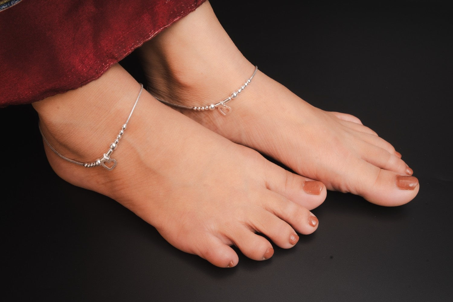 Mini Heart Charm Anklet