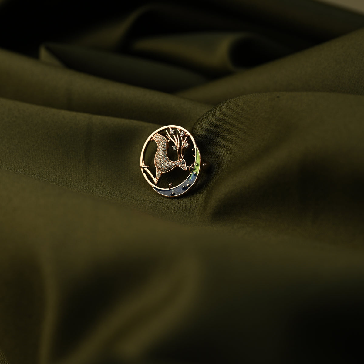 Celestial Deer Brooch