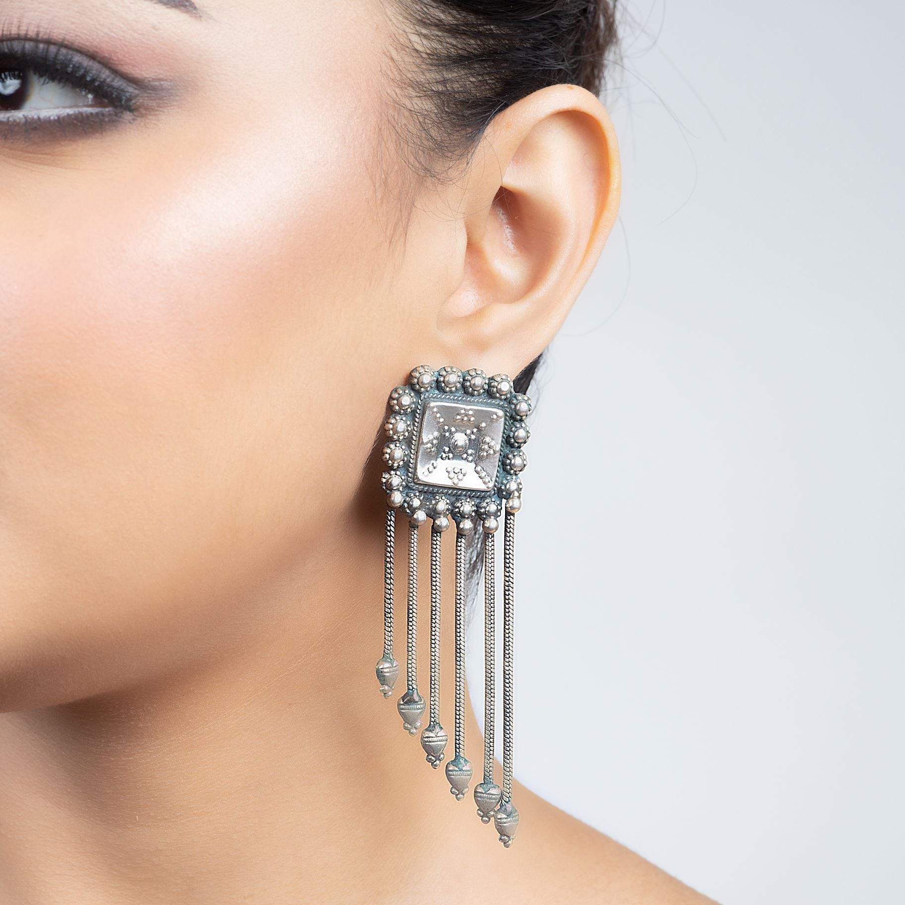 Dazzling Chain Dangler Earrings silverhousebyrj