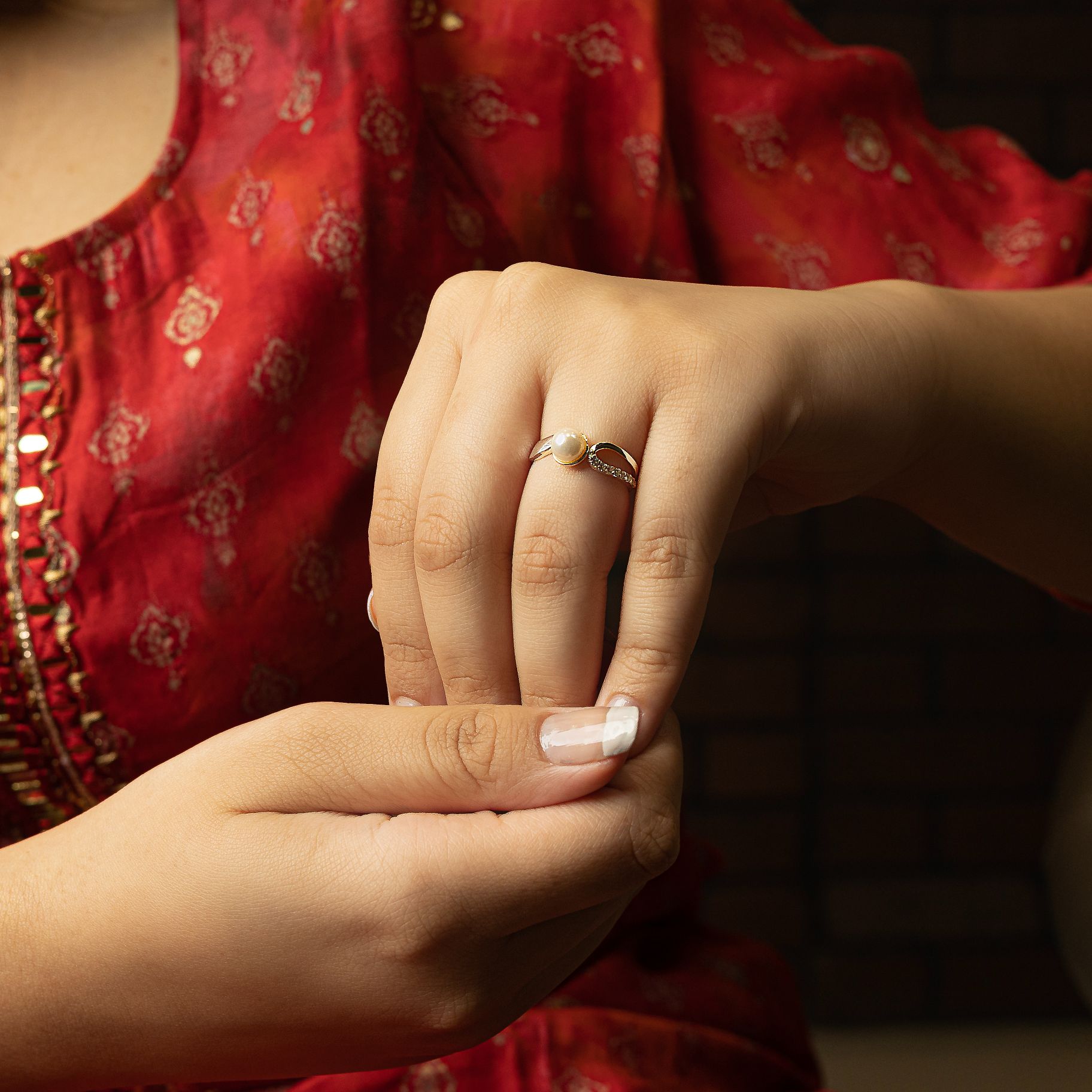 Elegant Moti Ring silverhousebyrj