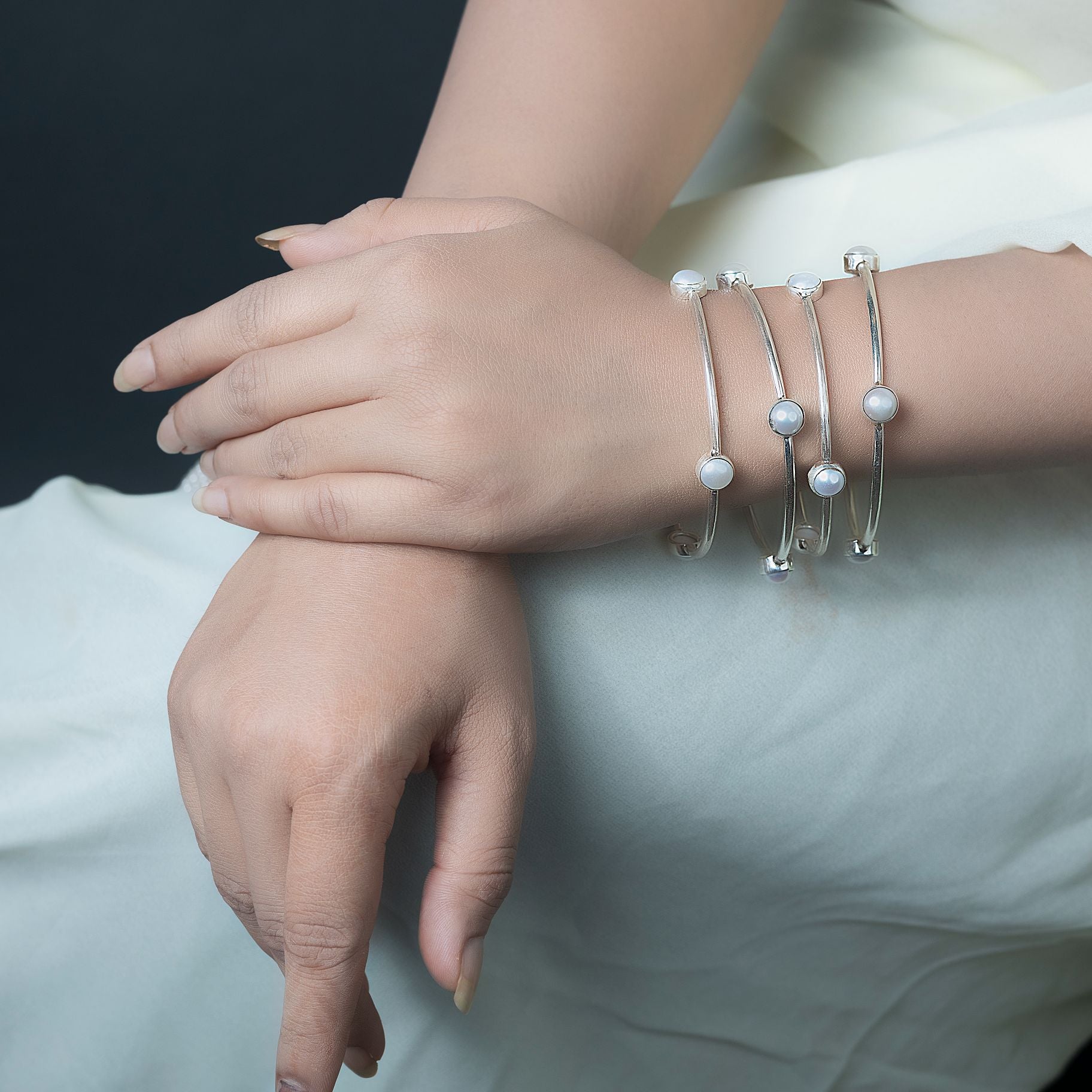 Elegant Moti Studded Bangles silverhousebyrj
