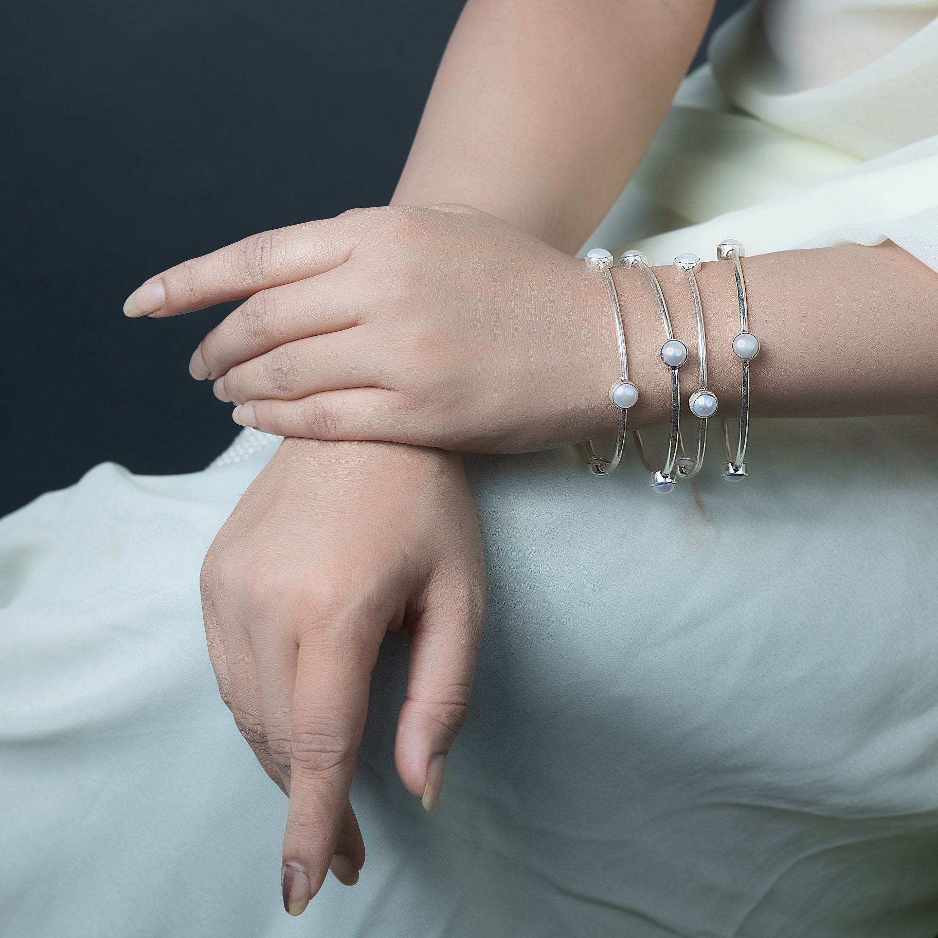 Elegant Moti Studded Bangles silverhousebyrj