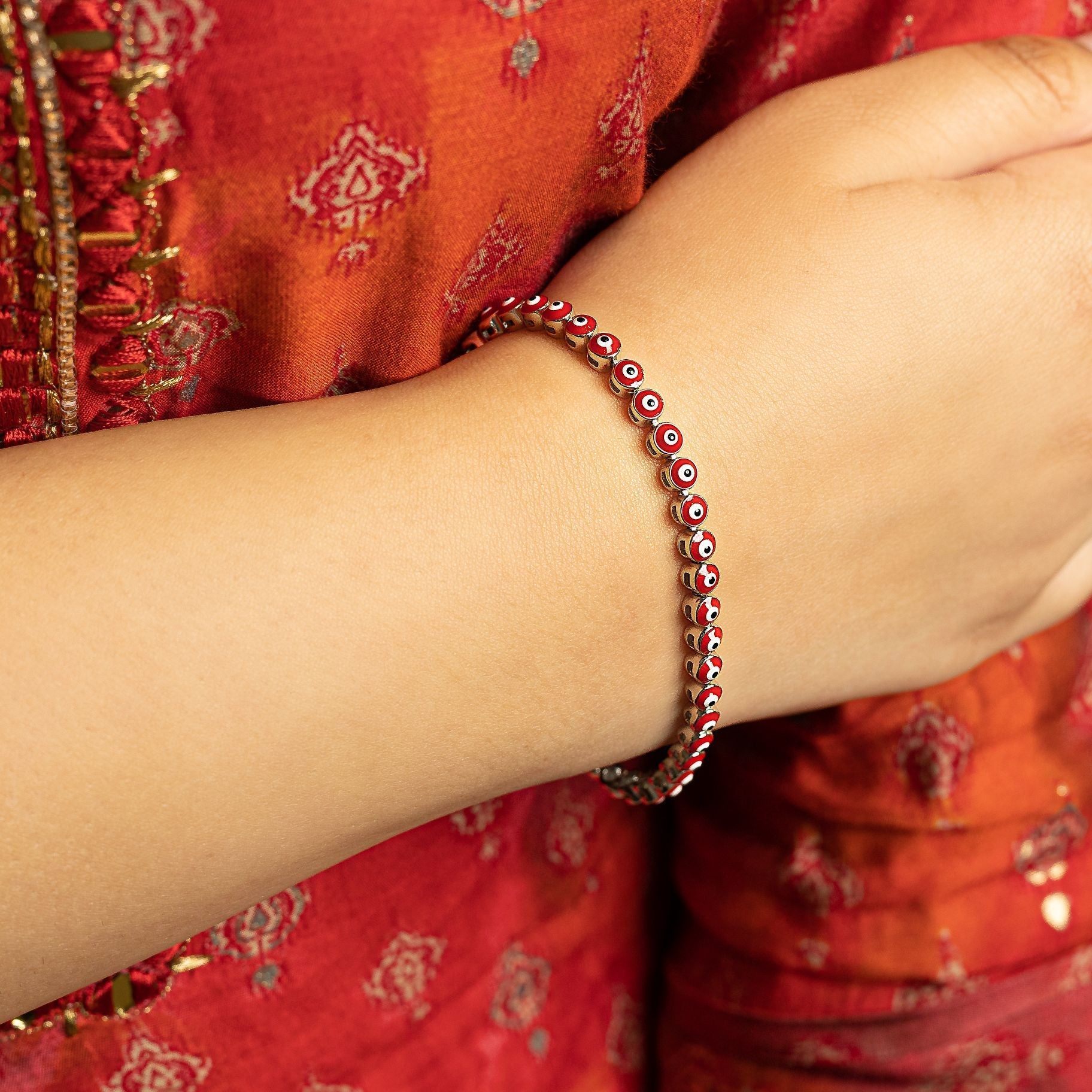 Elegant Red Evil Eye Bracelet silverhousebyrj