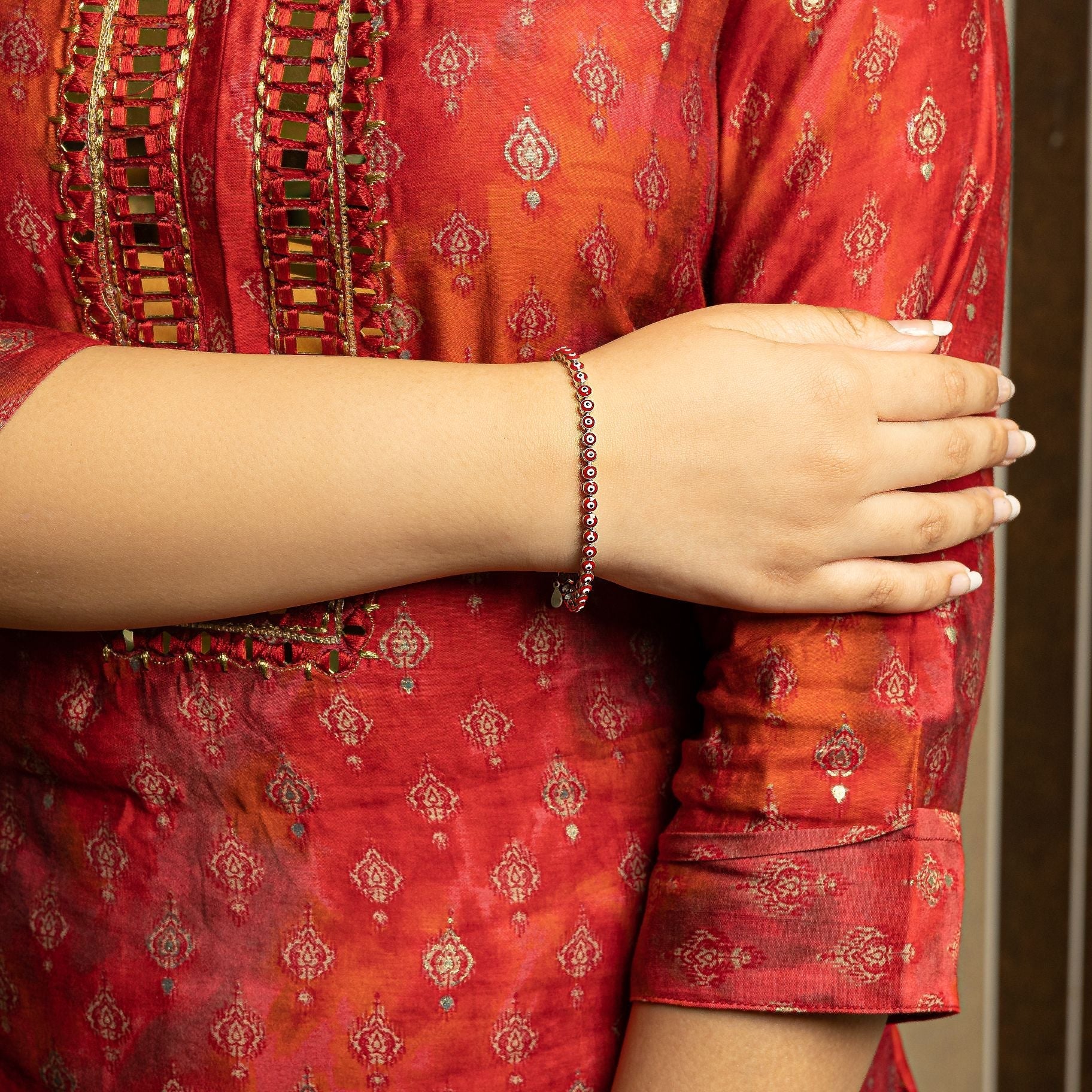 Elegant Red Evil Eye Bracelet silverhousebyrj