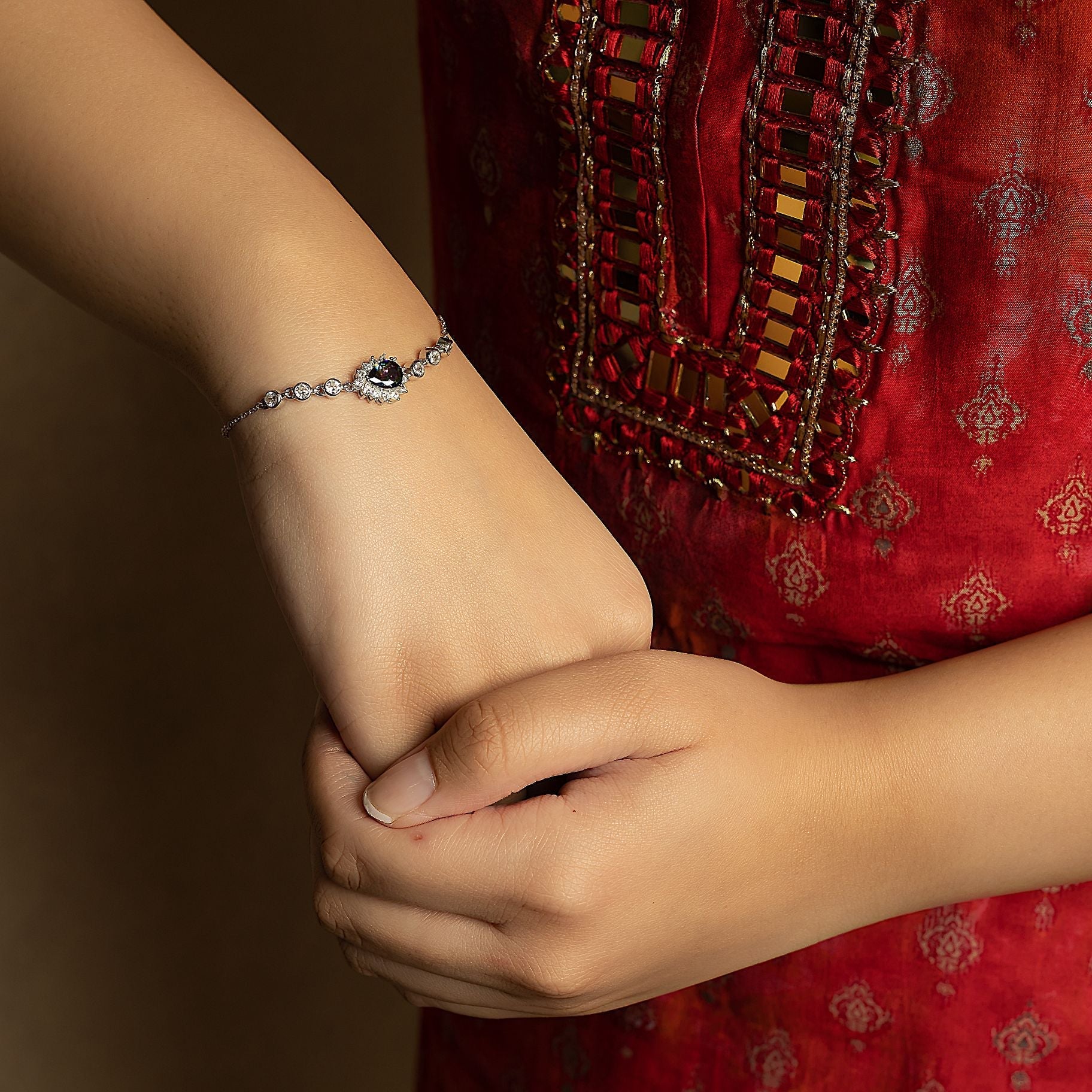 Elegant Stone Studded Bracelet silverhousebyrj
