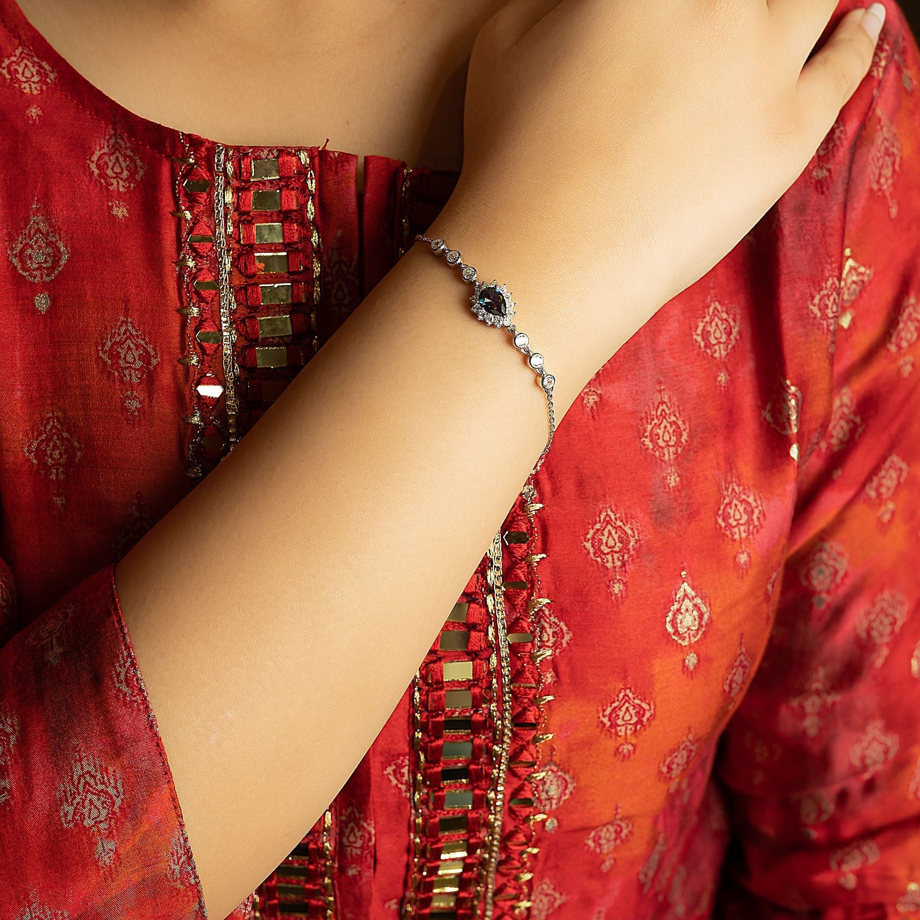Elegant Stone Studded Bracelet silverhousebyrj