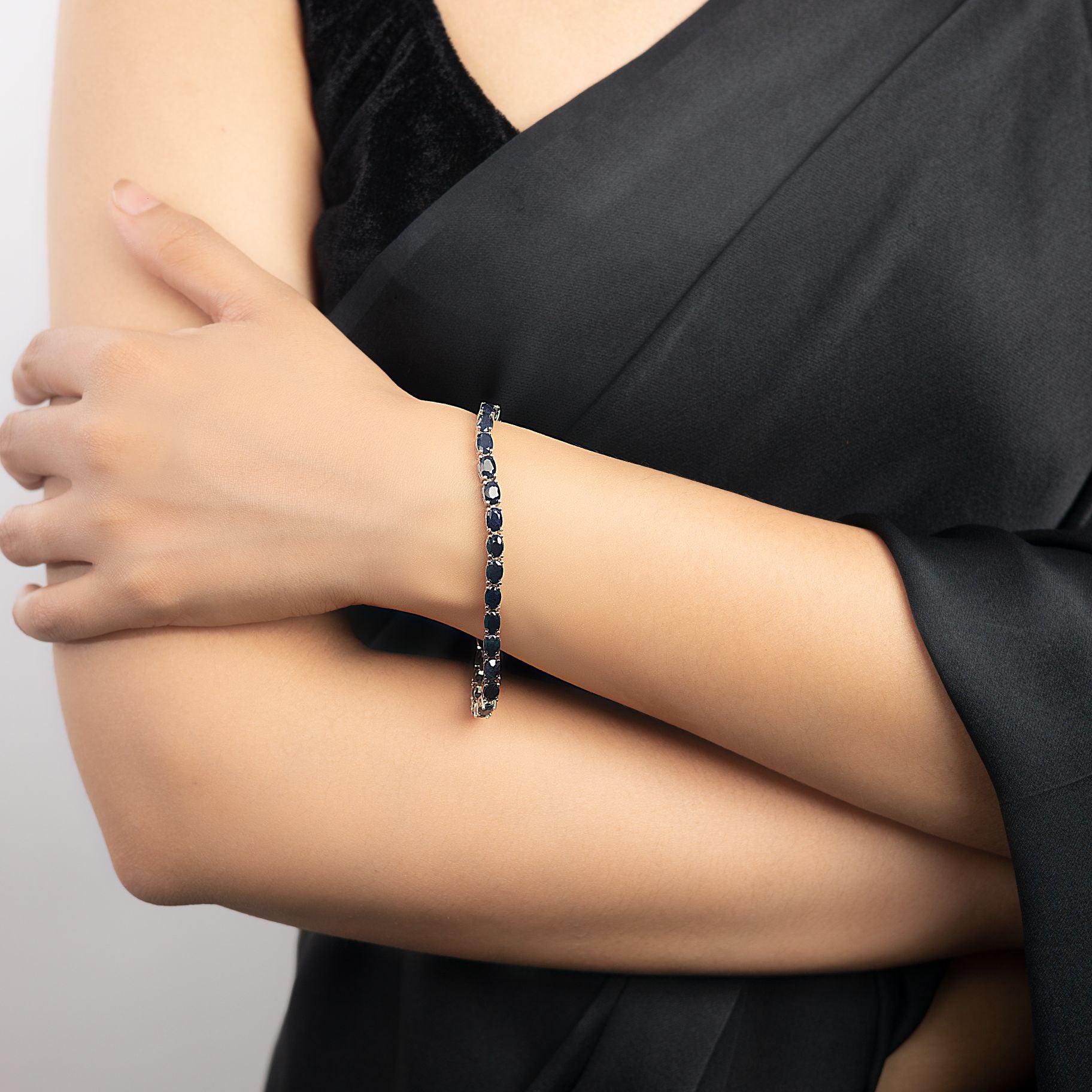 Elegant Stone Studded Silver Bangle silverhousebyrj