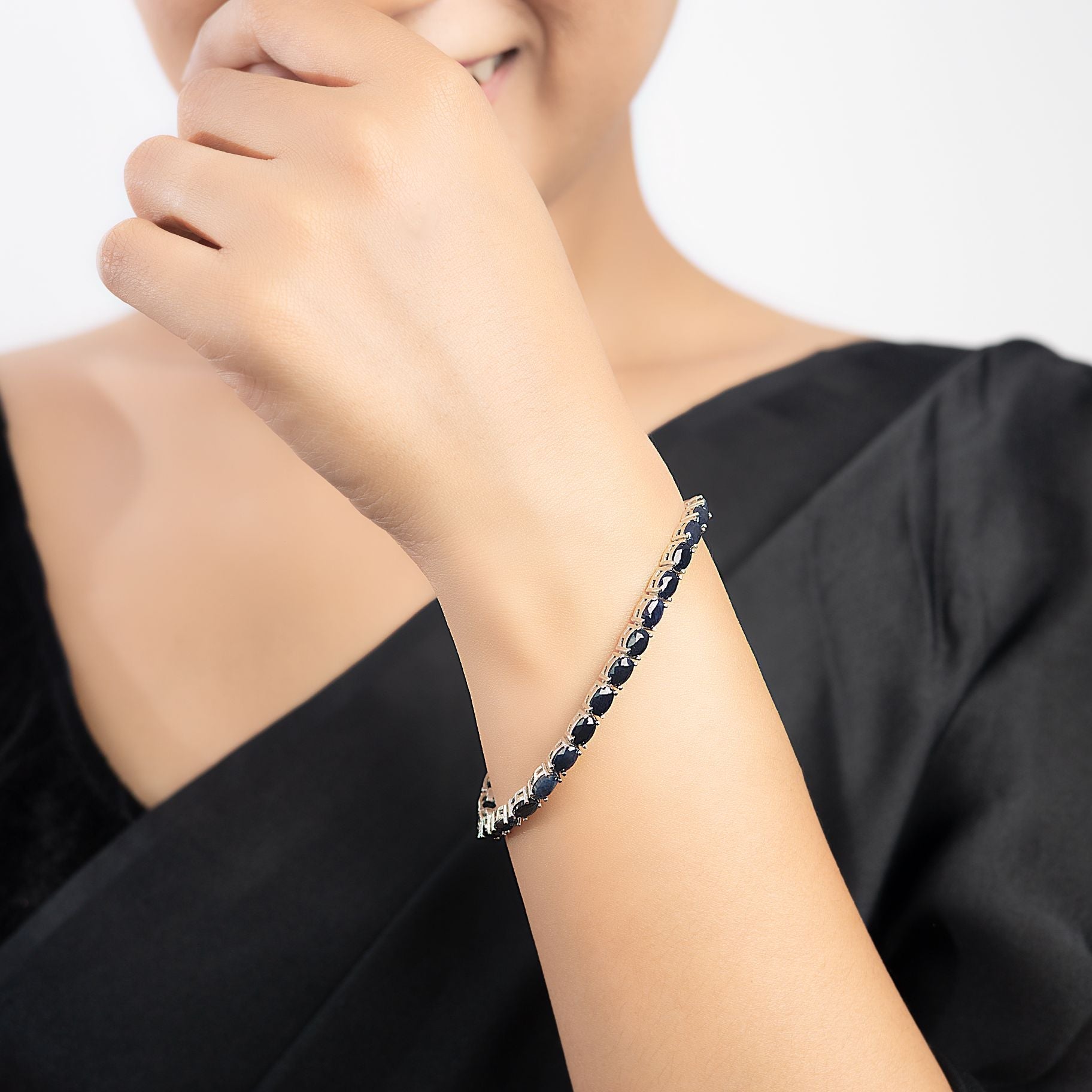 Elegant Stone Studded Silver Bangle silverhousebyrj
