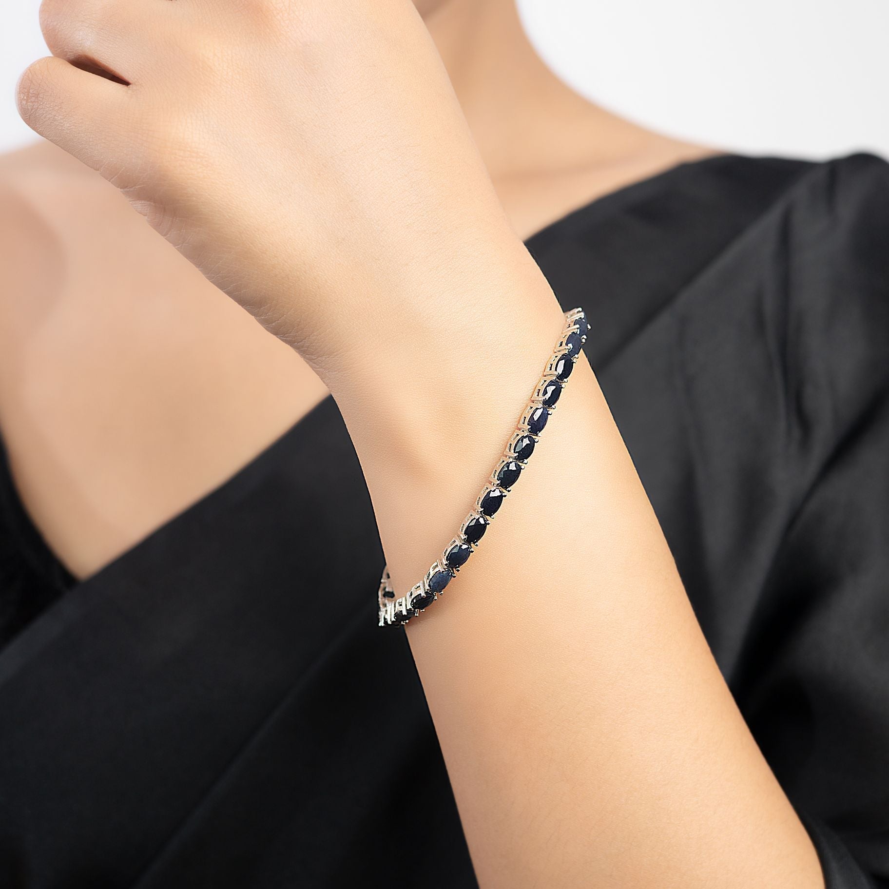Elegant Stone Studded Silver Bangle silverhousebyrj